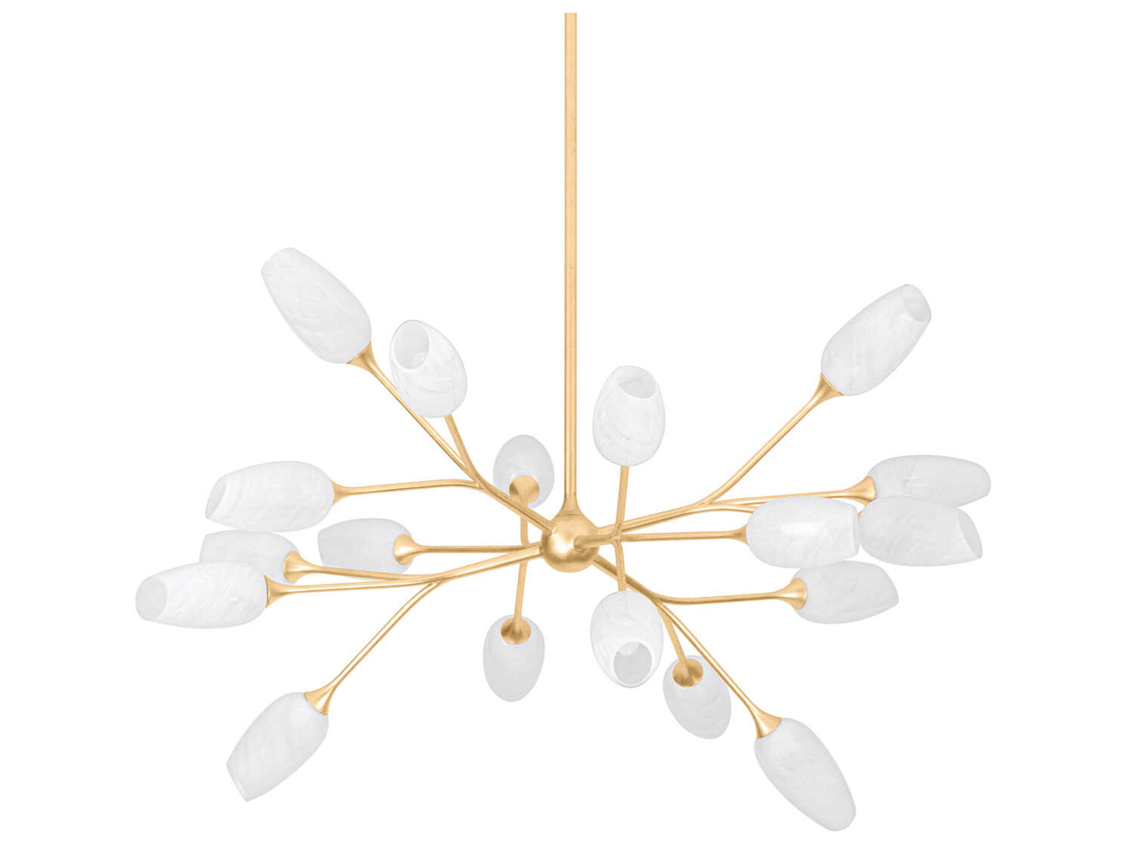 Aldean 18-Light Vintage Gold Leaf Silver Chandelier