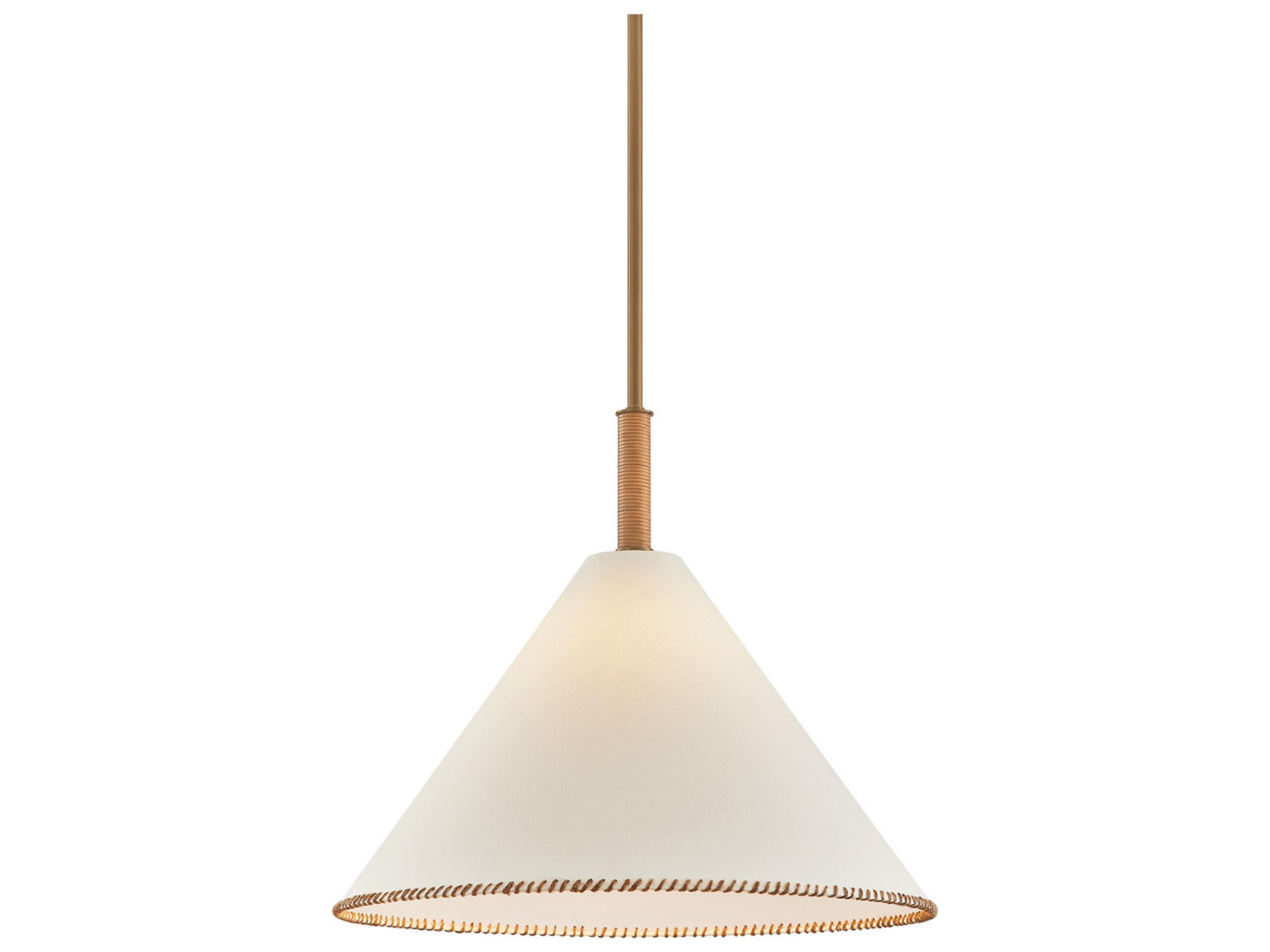 Stoney 1-Light Patina Brass Pendant