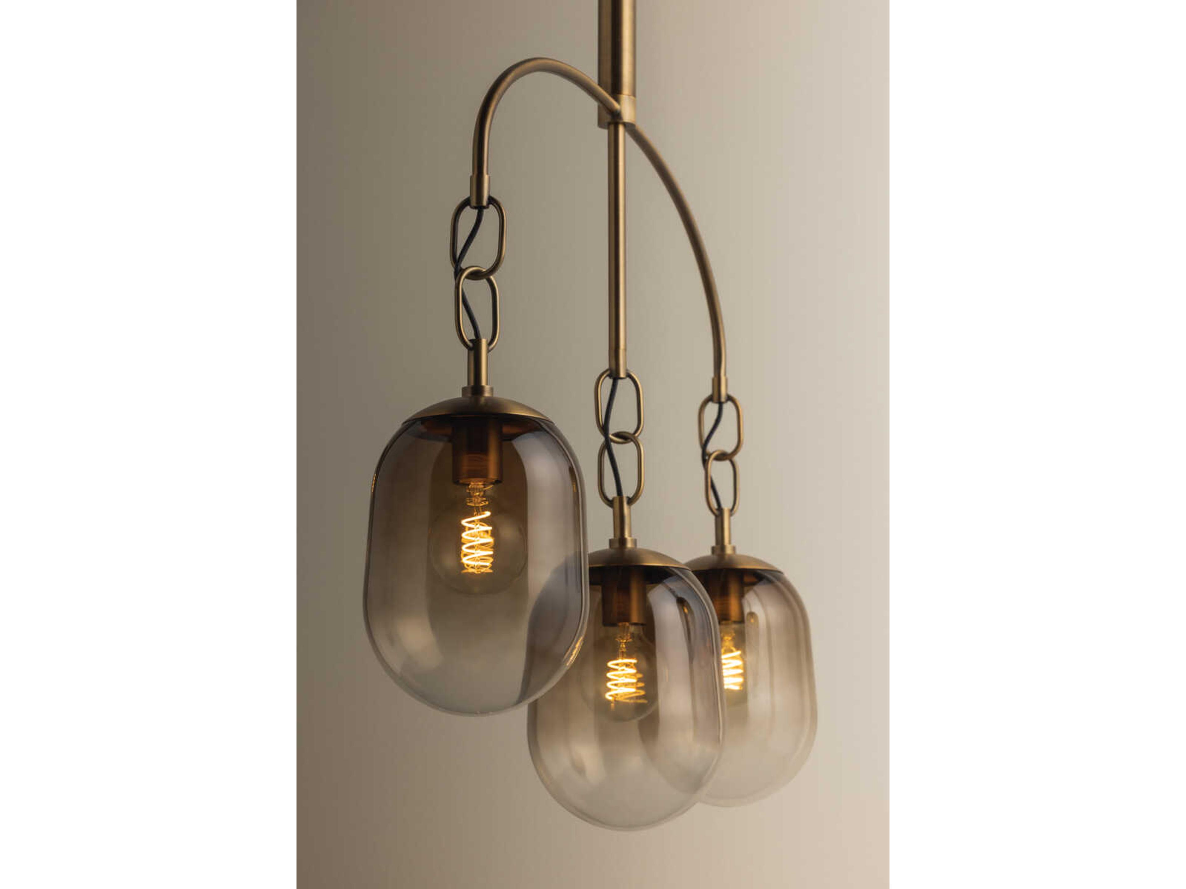 Troy Lighting Harvey 5-Light Patina Brass Tiered Chandelier