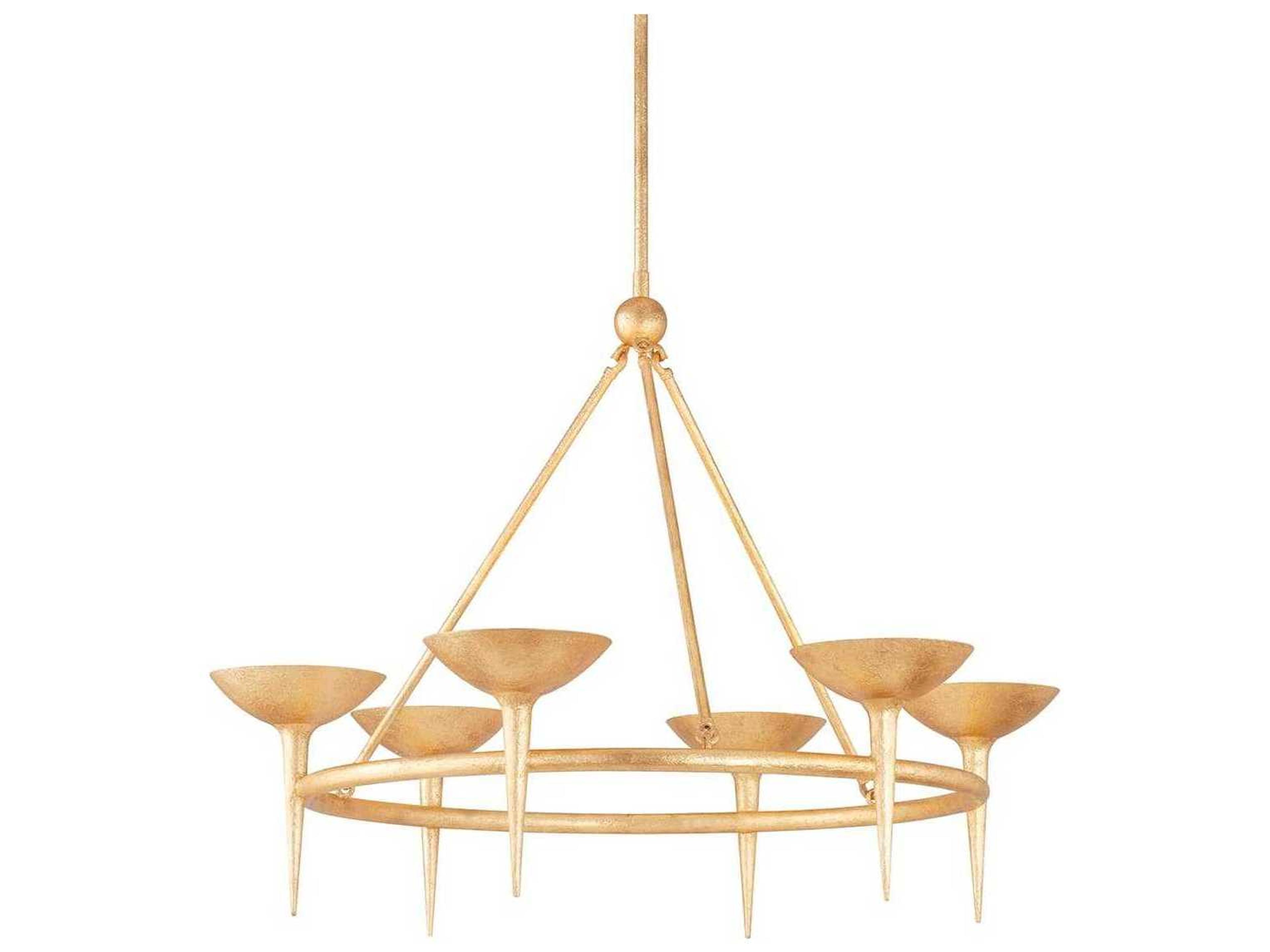 Cecilia 6-Light Gold Bowl Chandelier