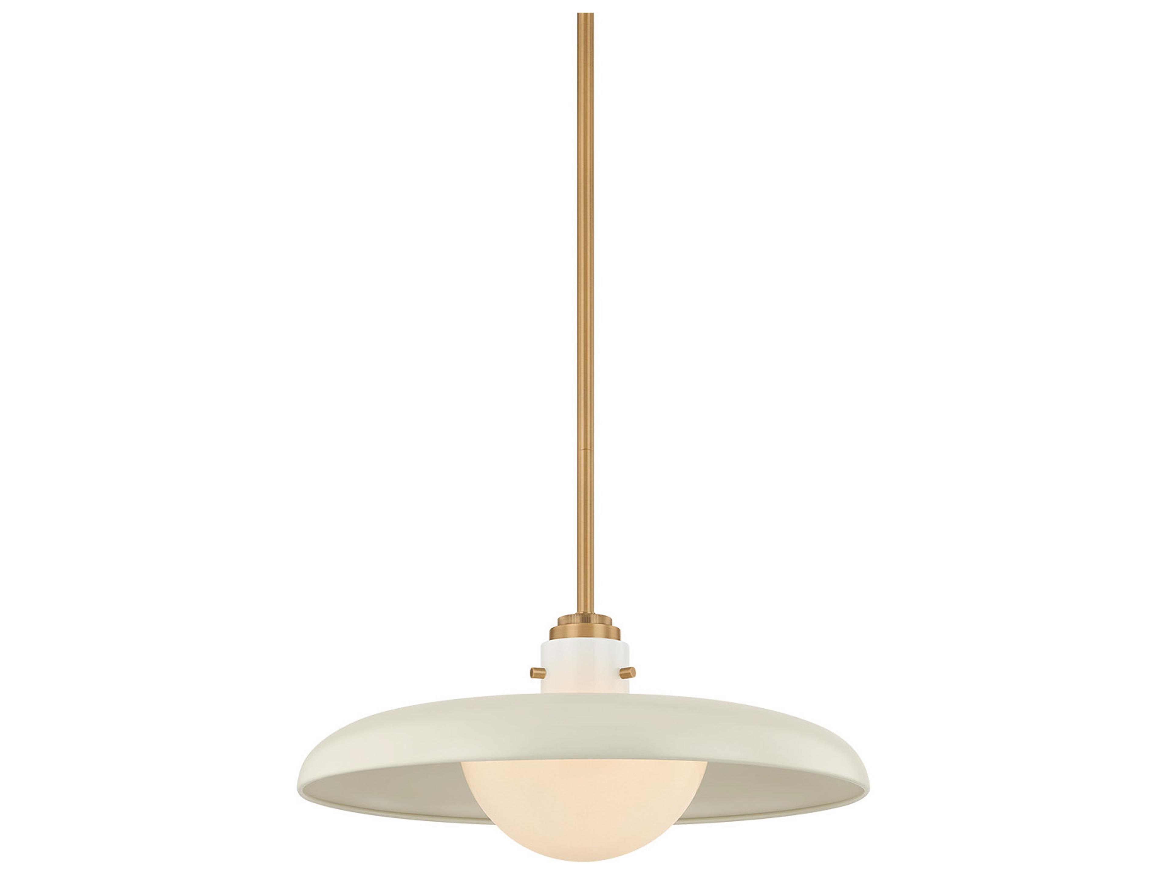 Gustavo 1-Light Off White Bowl Round Pendant