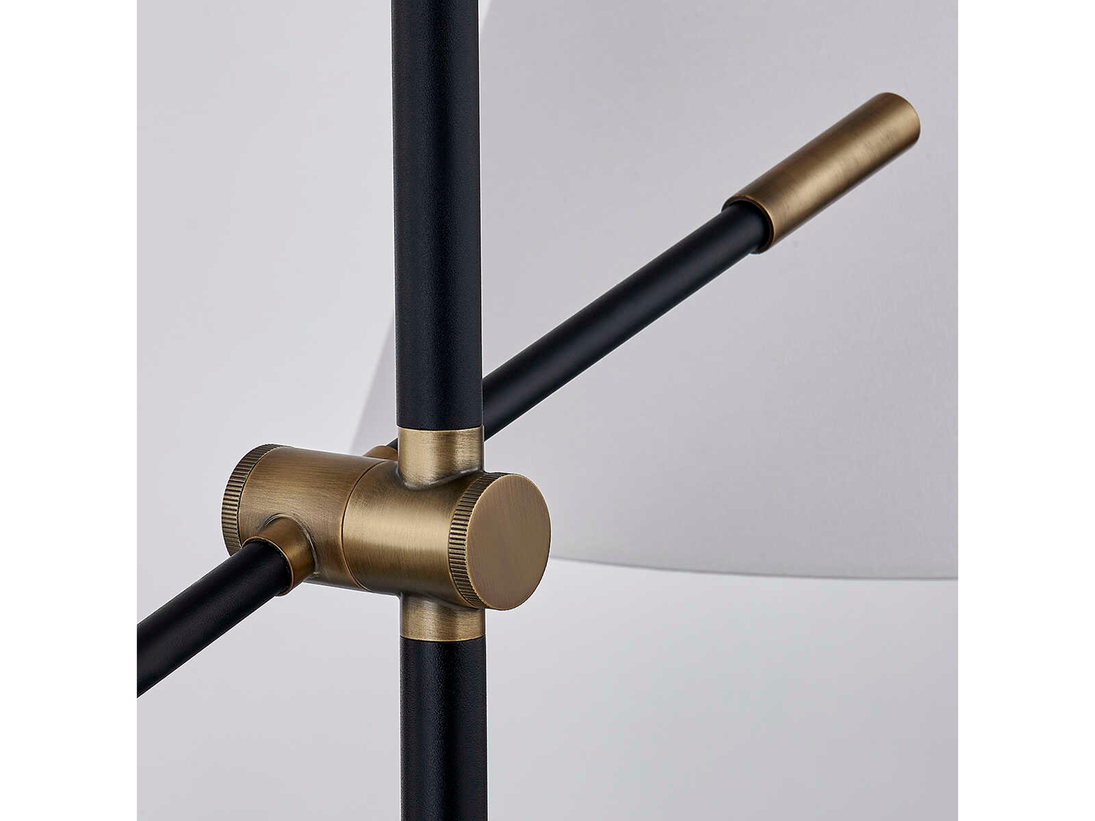 Troy Lighting Navin 3-Light Patina Brass Black Empire Chandelier