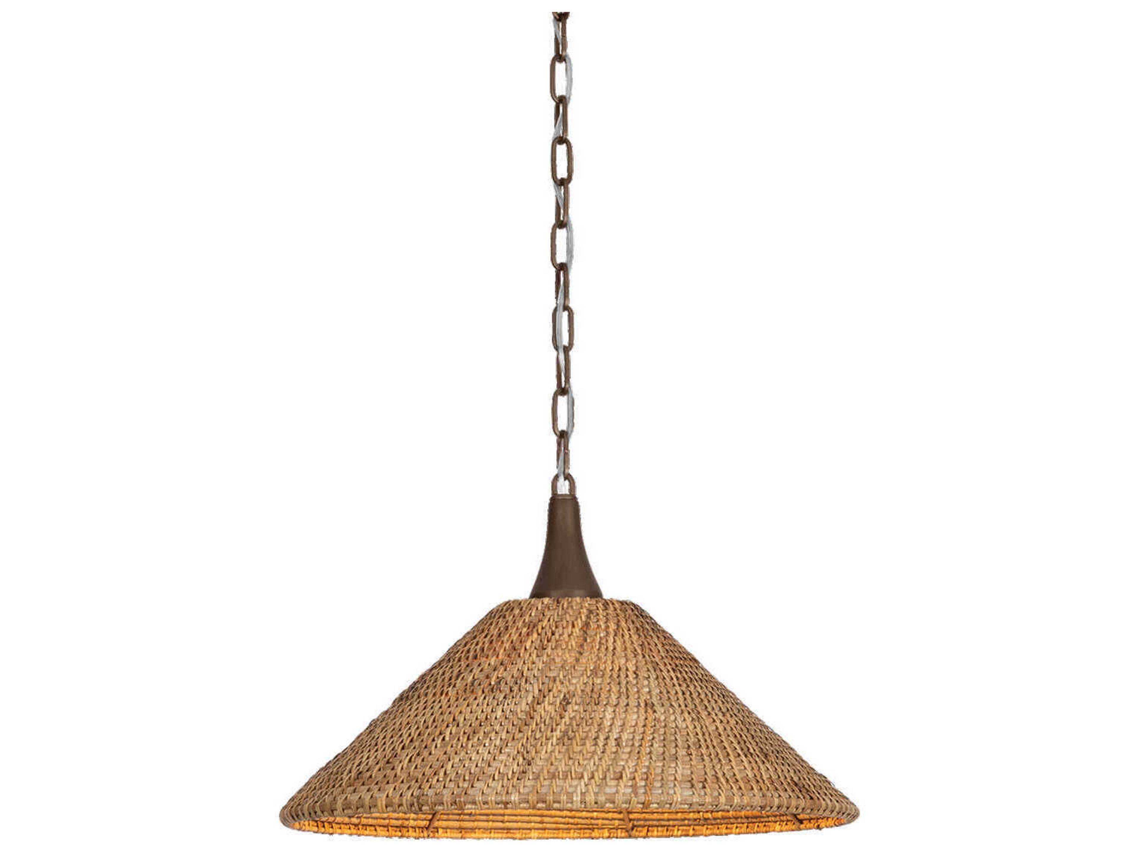 Kenzo 1-Light Bronze Leaf Brown Pendant