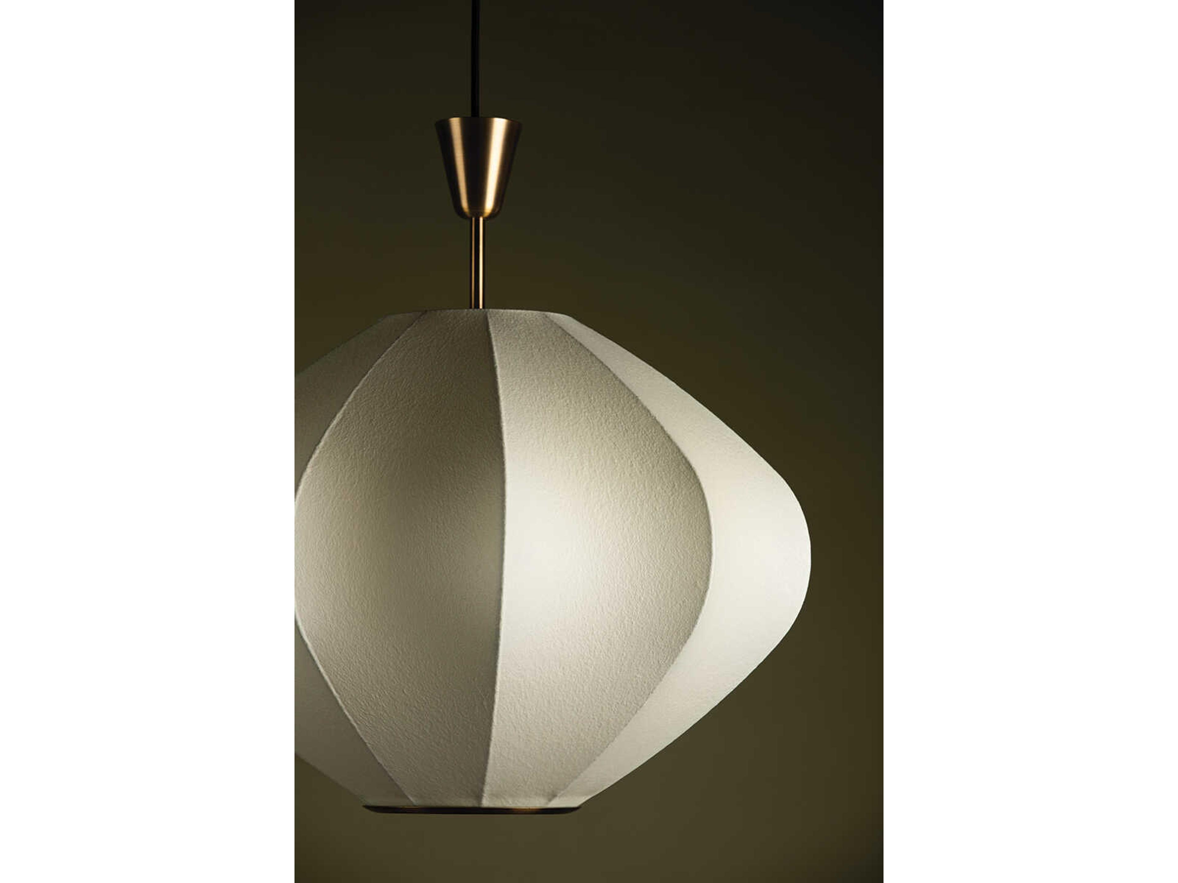 Troy Lighting Arden 1-Light Patina Brass White Lantern Pendant