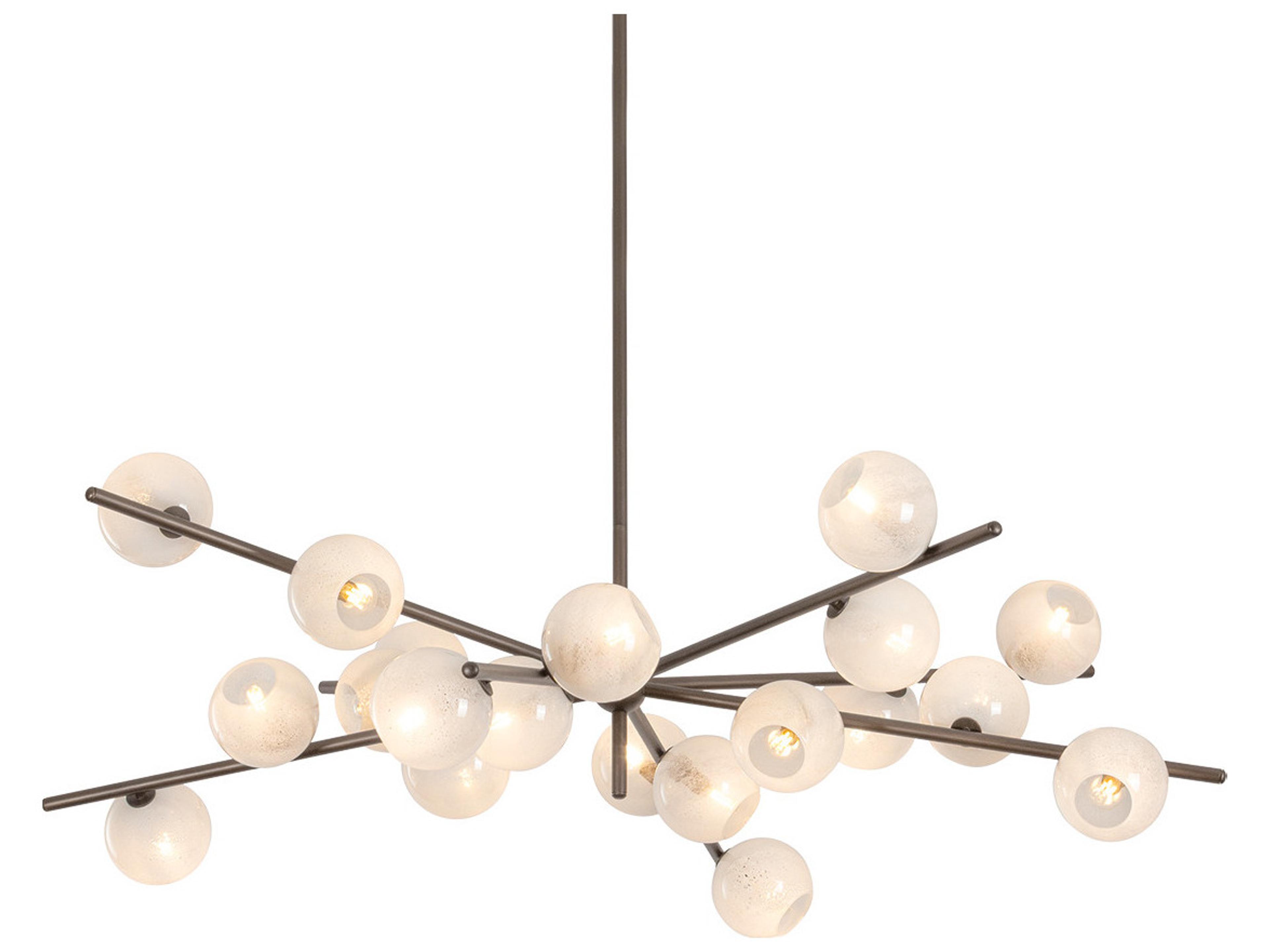 Troy Lighting Sonny 20-Light Bronze Leaf Sputnik Tiered Chandelier
