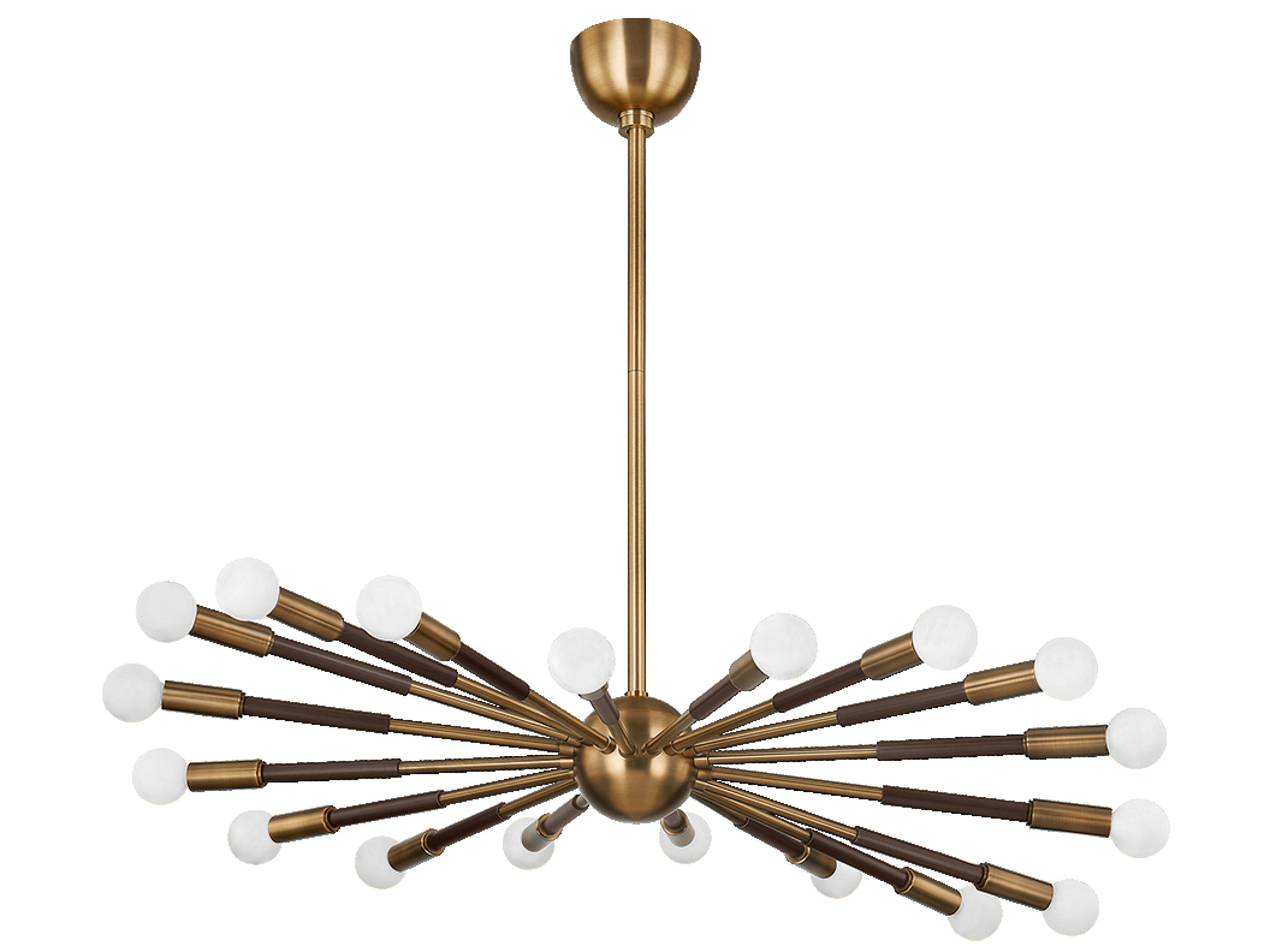 Obie 18-Light Patina Brass Bronze Sputnik Chandelier