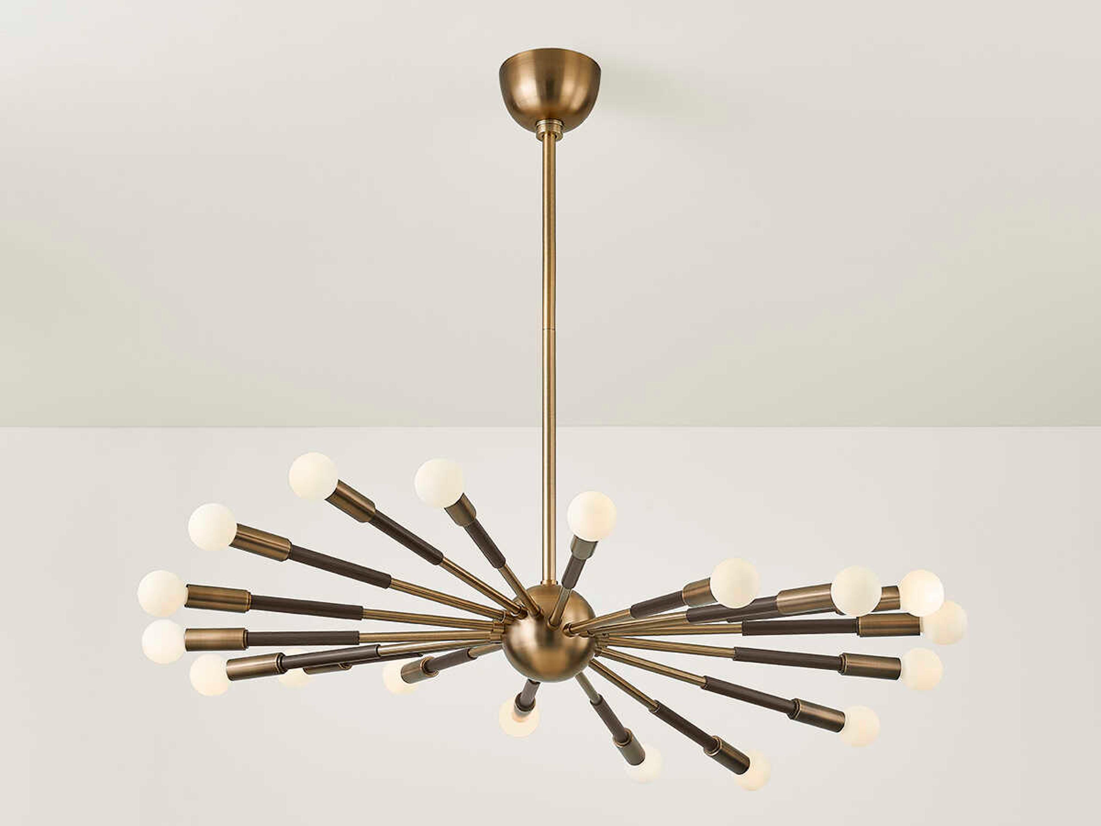 Troy Lighting Obie 18-Light Patina Brass Bronze Sputnik Chandelier