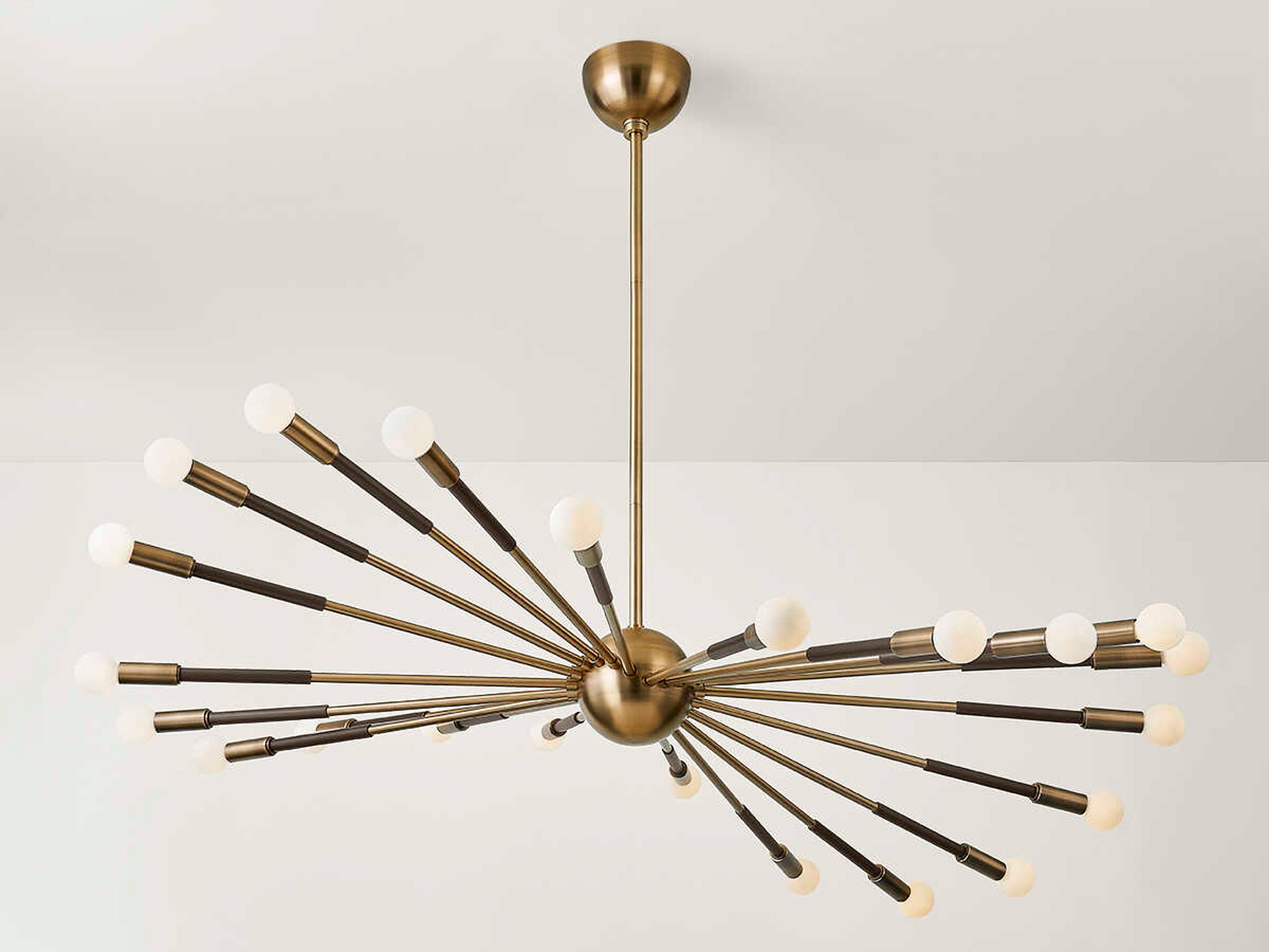 Troy Lighting Obie 22-Light Patina Brass Bronze Sputnik Chandelier
