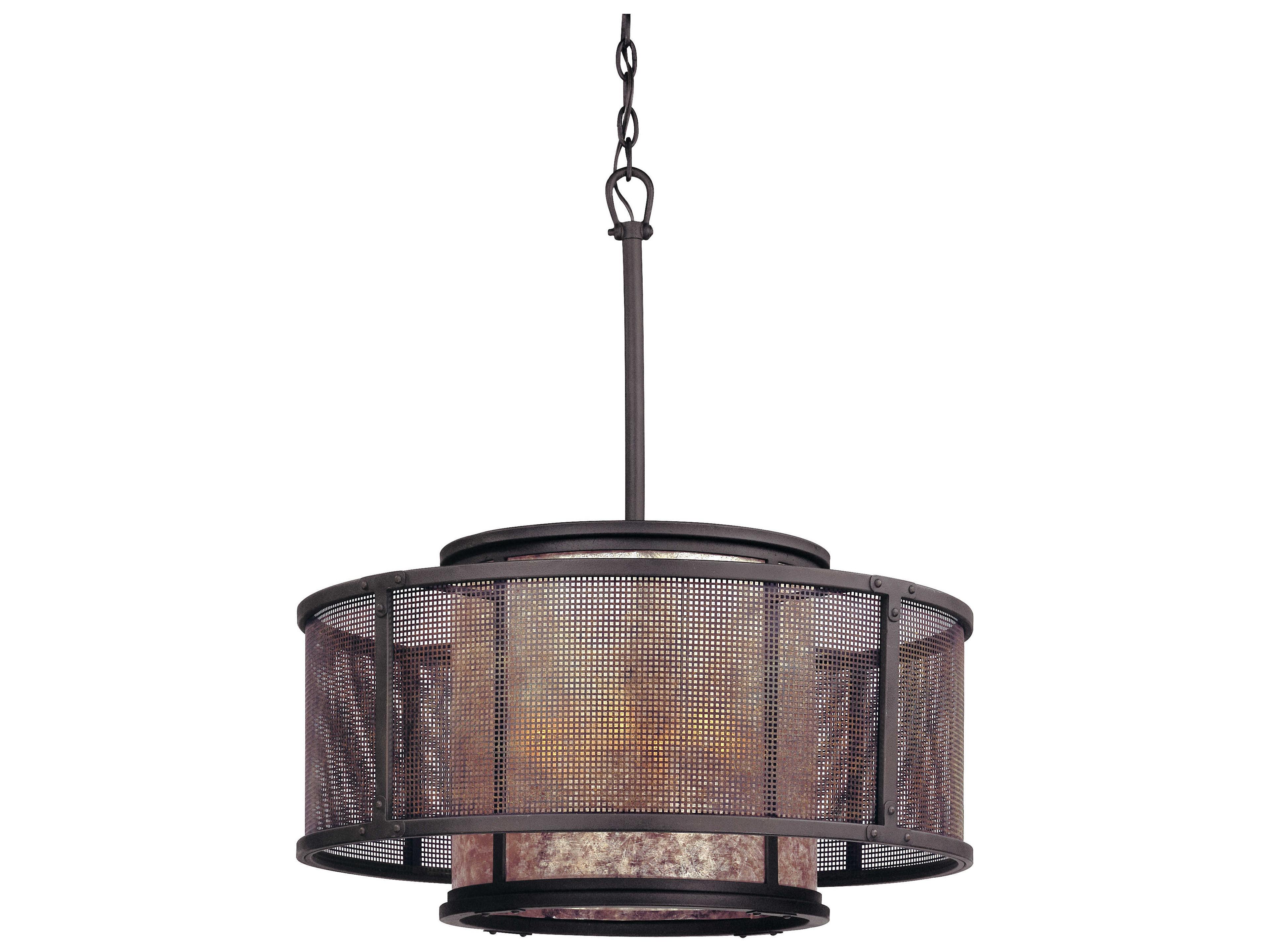 Troy Lighting Copper Mountain 6-Light Bronze Cylinder Pendant
