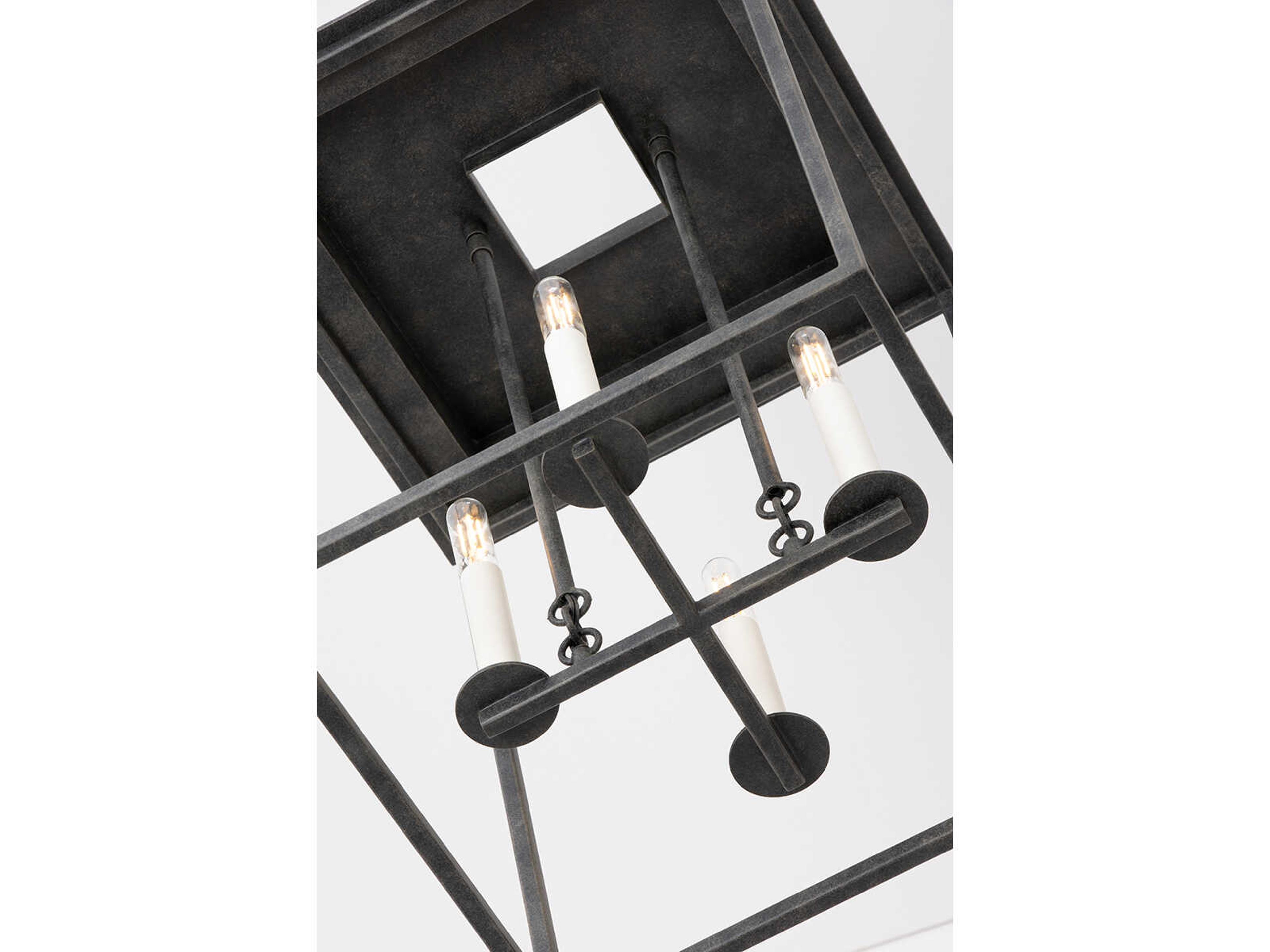 Troy Lighting Hart 4-Light French Iron Black Mini Pendant