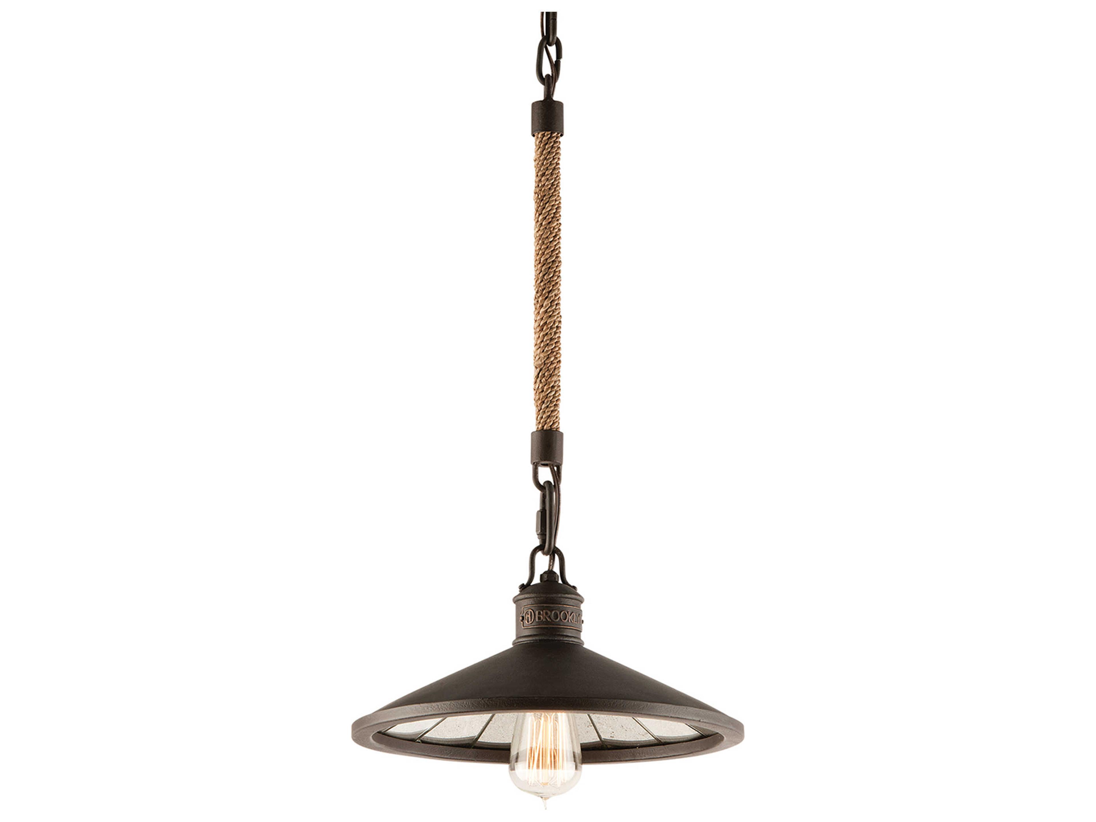 Troy Lighting Brooklyn 1-Light Bronze Mini Pendant