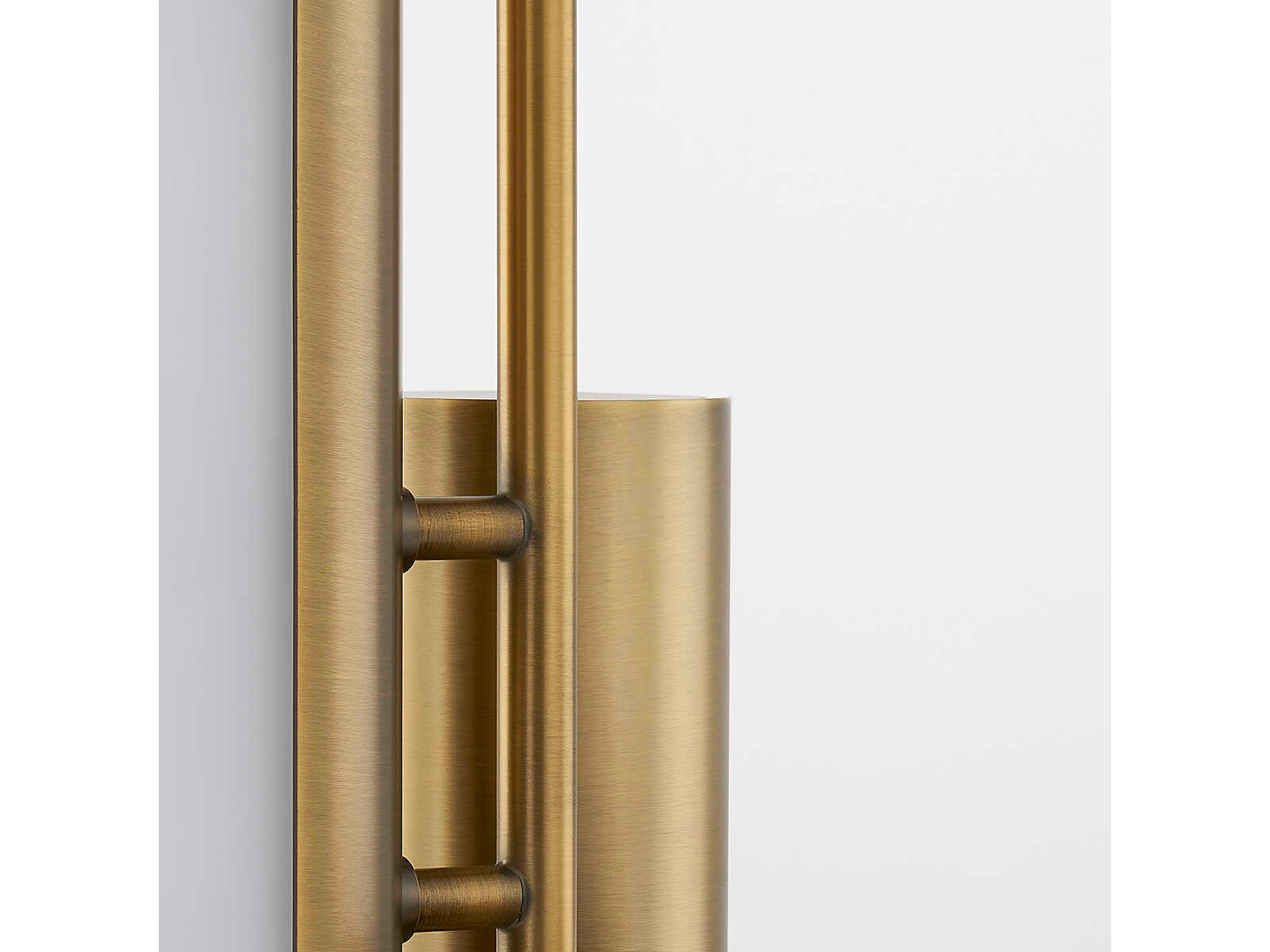 Troy Lighting Titus 3-Light Patina Brass Black Glass LED Cylinder Mini Pendant