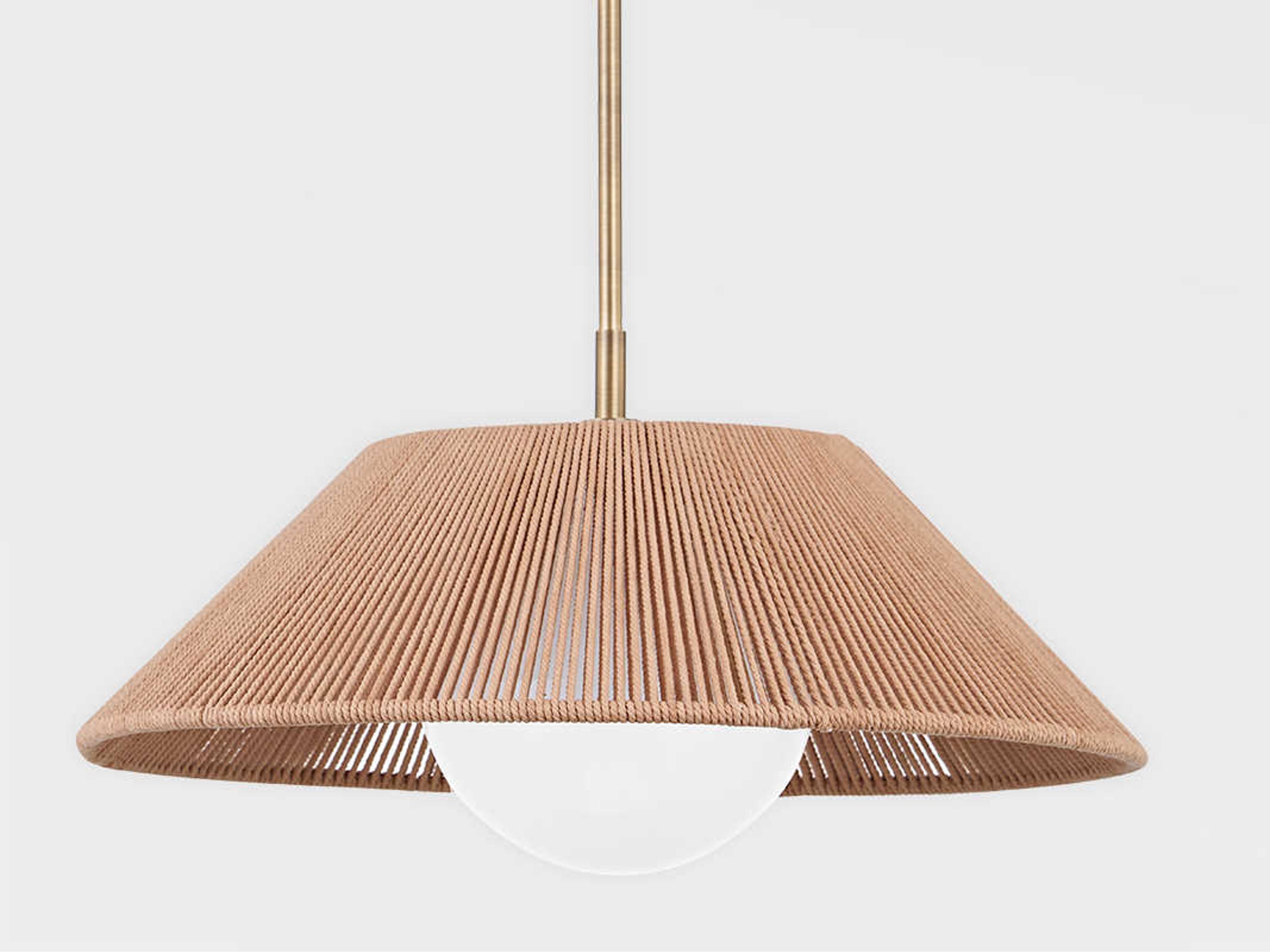 Troy Lighting Lisbon 1-Light Brass Glass Empire Globe Pendant