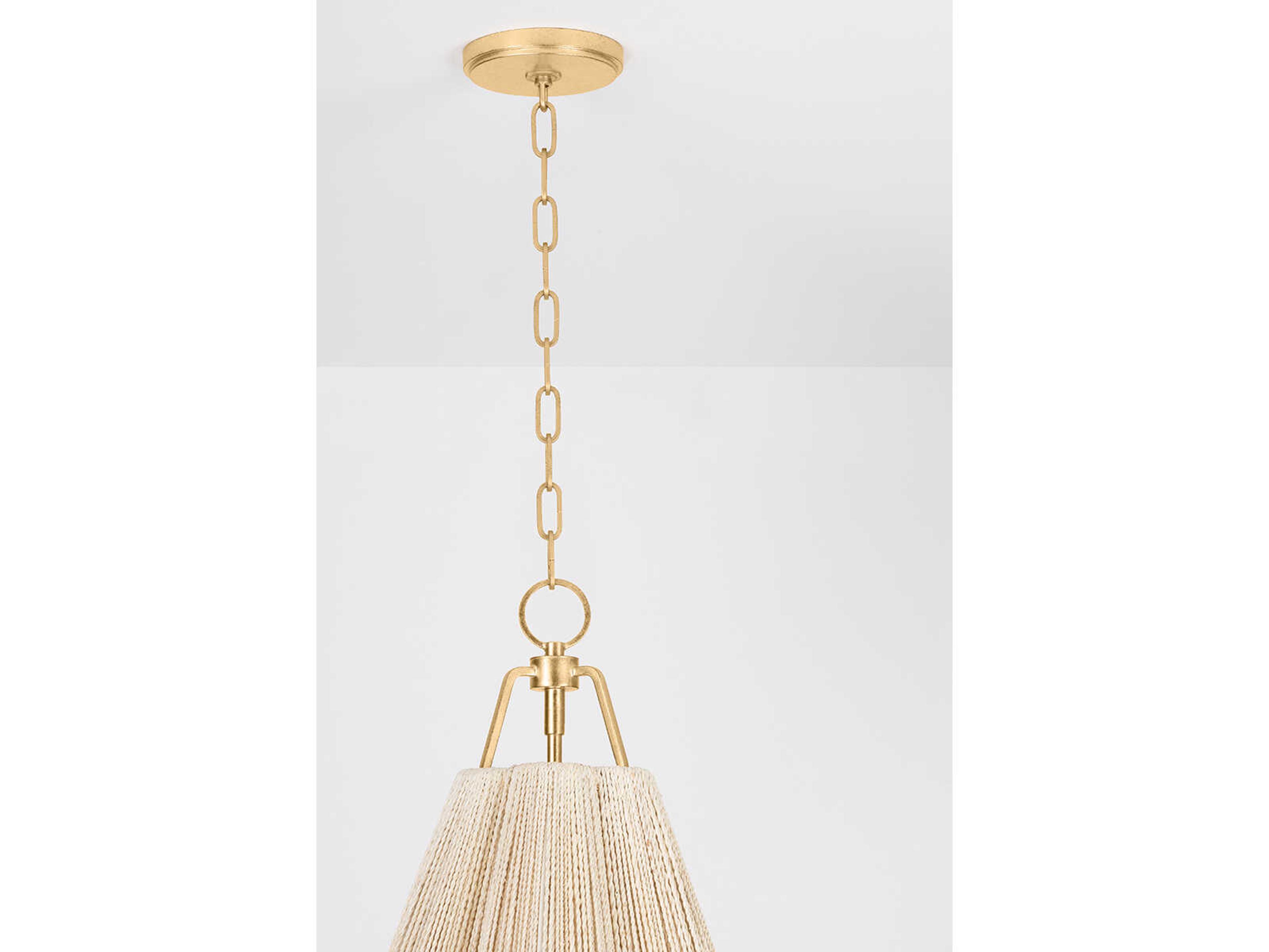 Troy Lighting Sonoma 3-Light Vintage Gold Leaf Bell Pendant