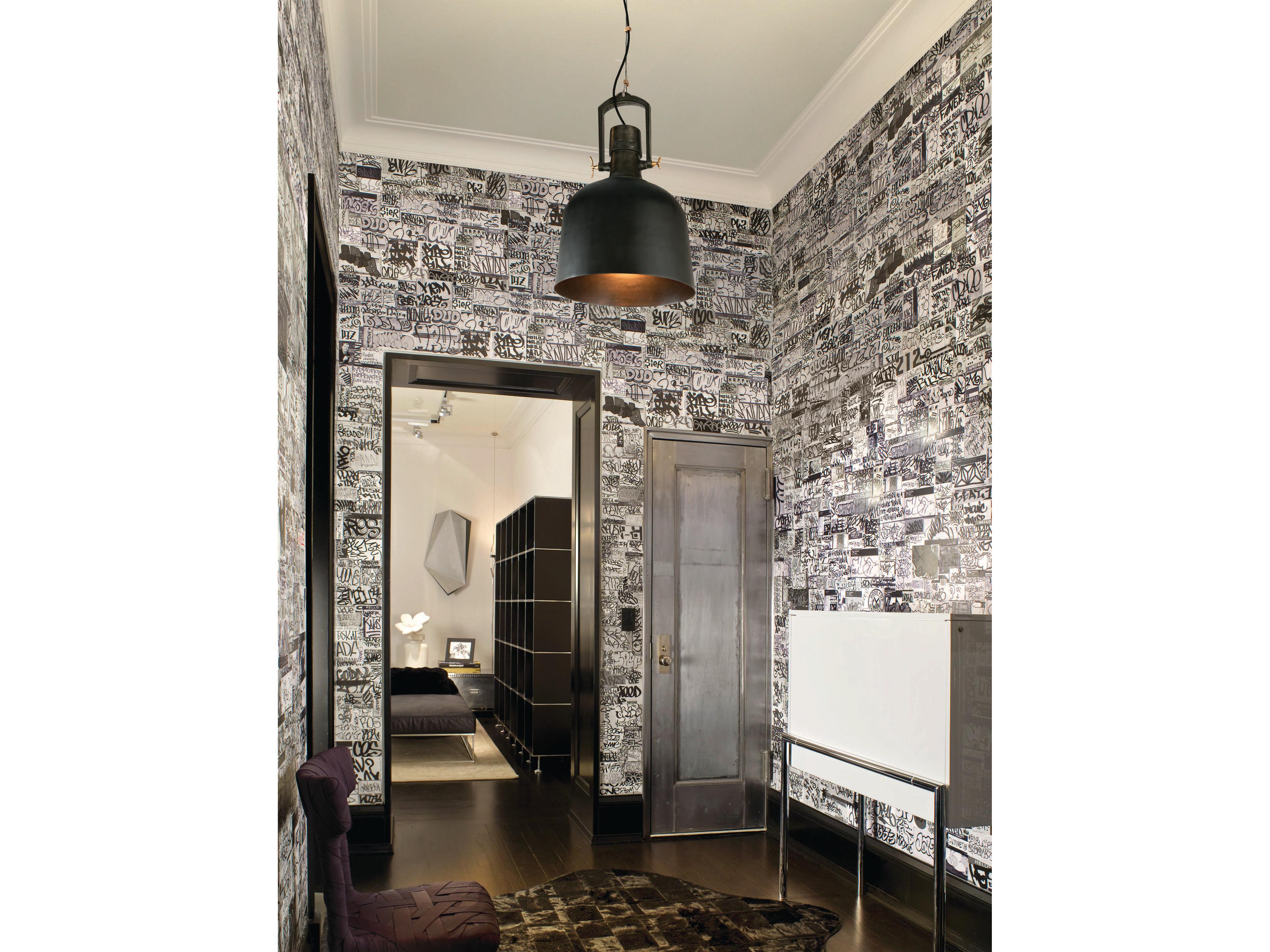 Troy Lighting Hangar 1-Light Old Silver With Aged Brass Accents Bell Mini Pendant