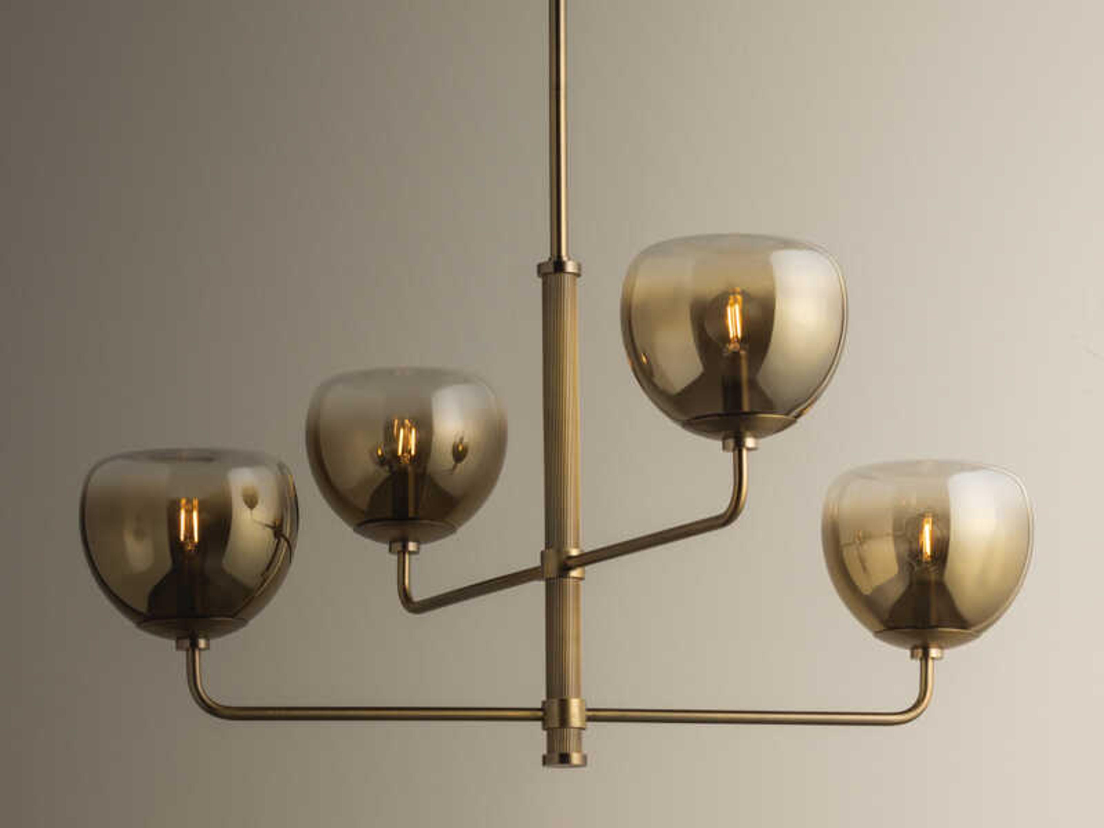 Troy Lighting August 4-Light Patina Brass Chandelier