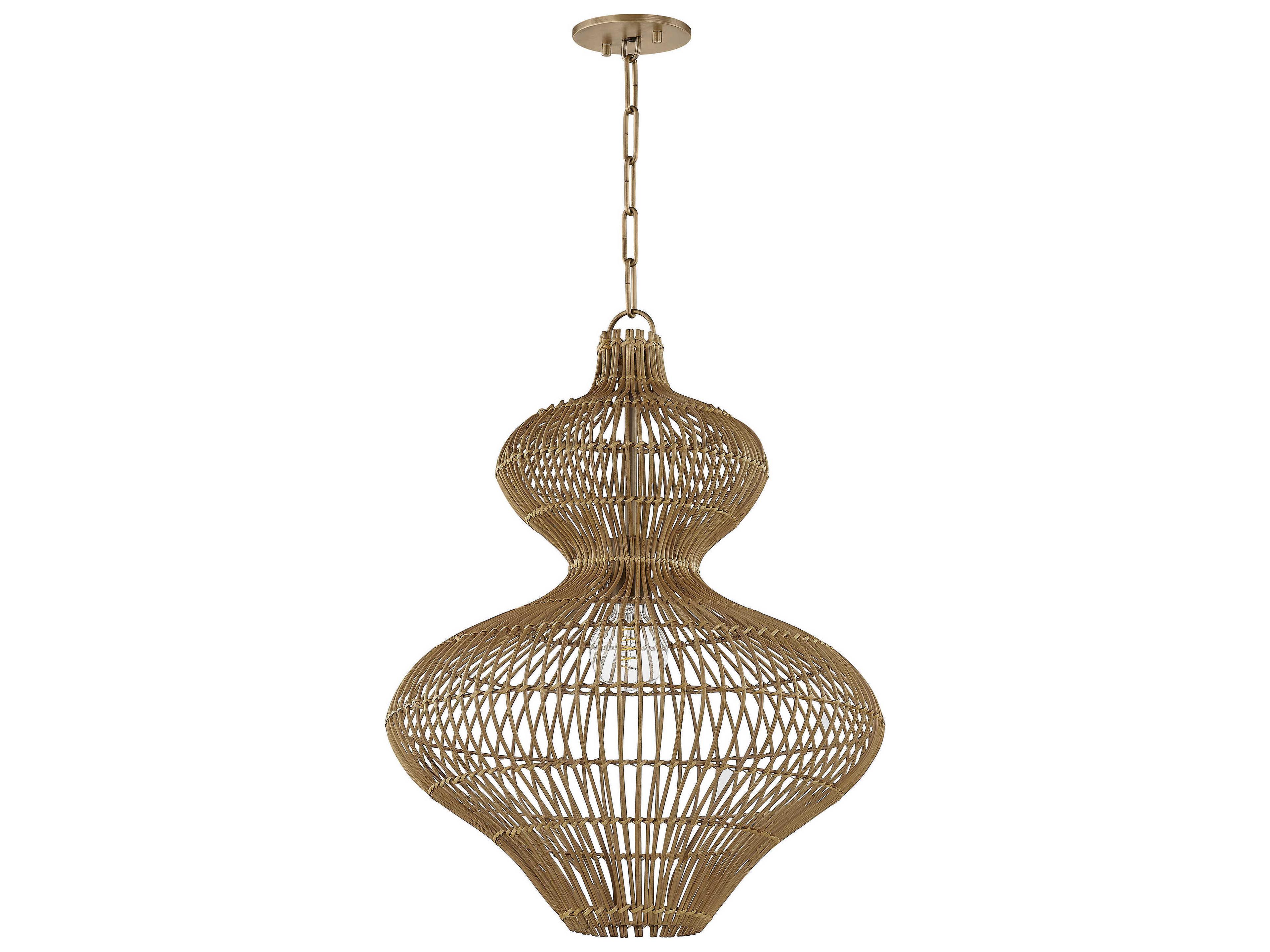 Troy Lighting Chandler Mclellan Irvine 1-Light Patina Brass Pendant