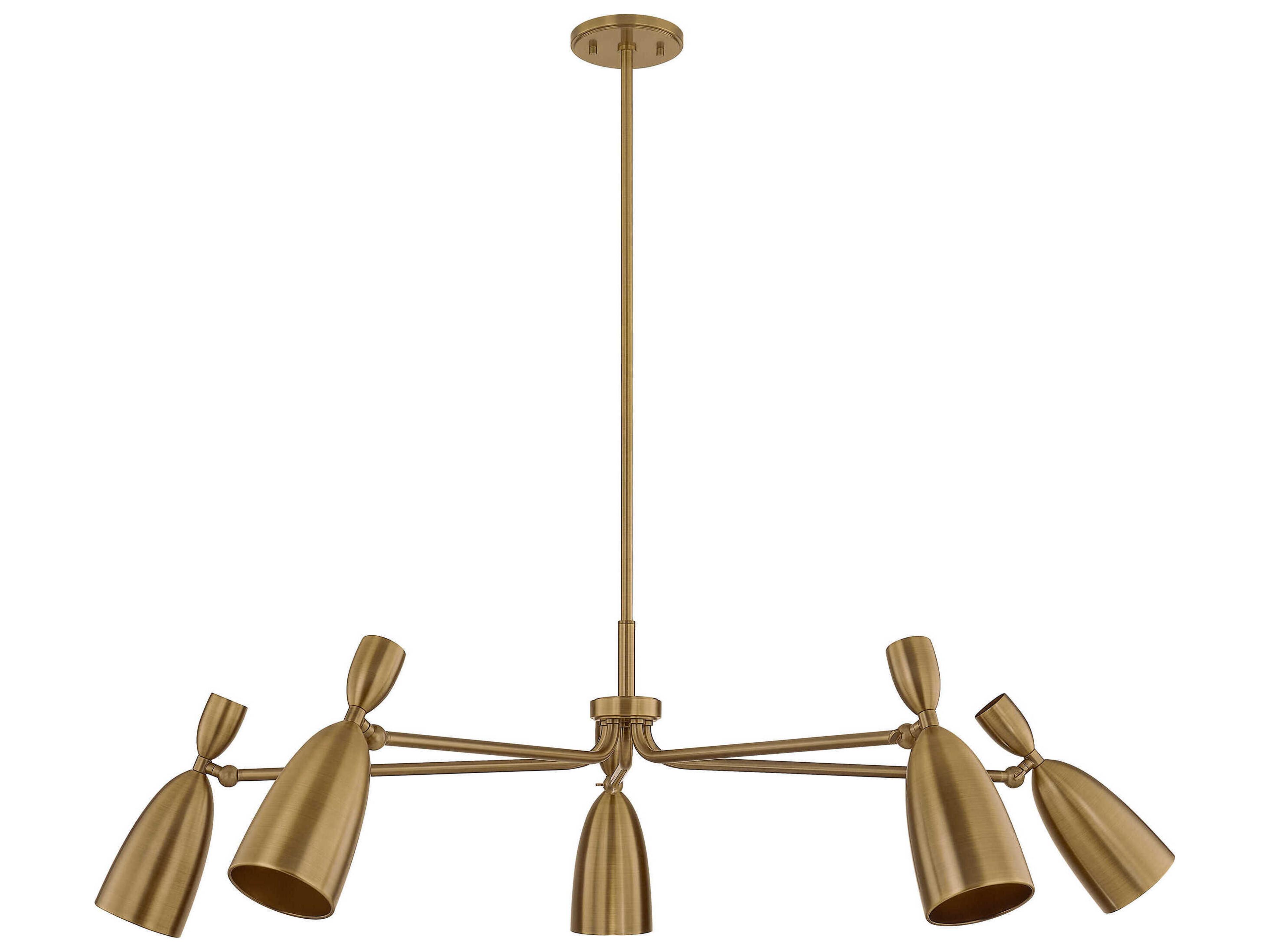 Troy Lighting Spade 5-Light Patina Brass Chandelier
