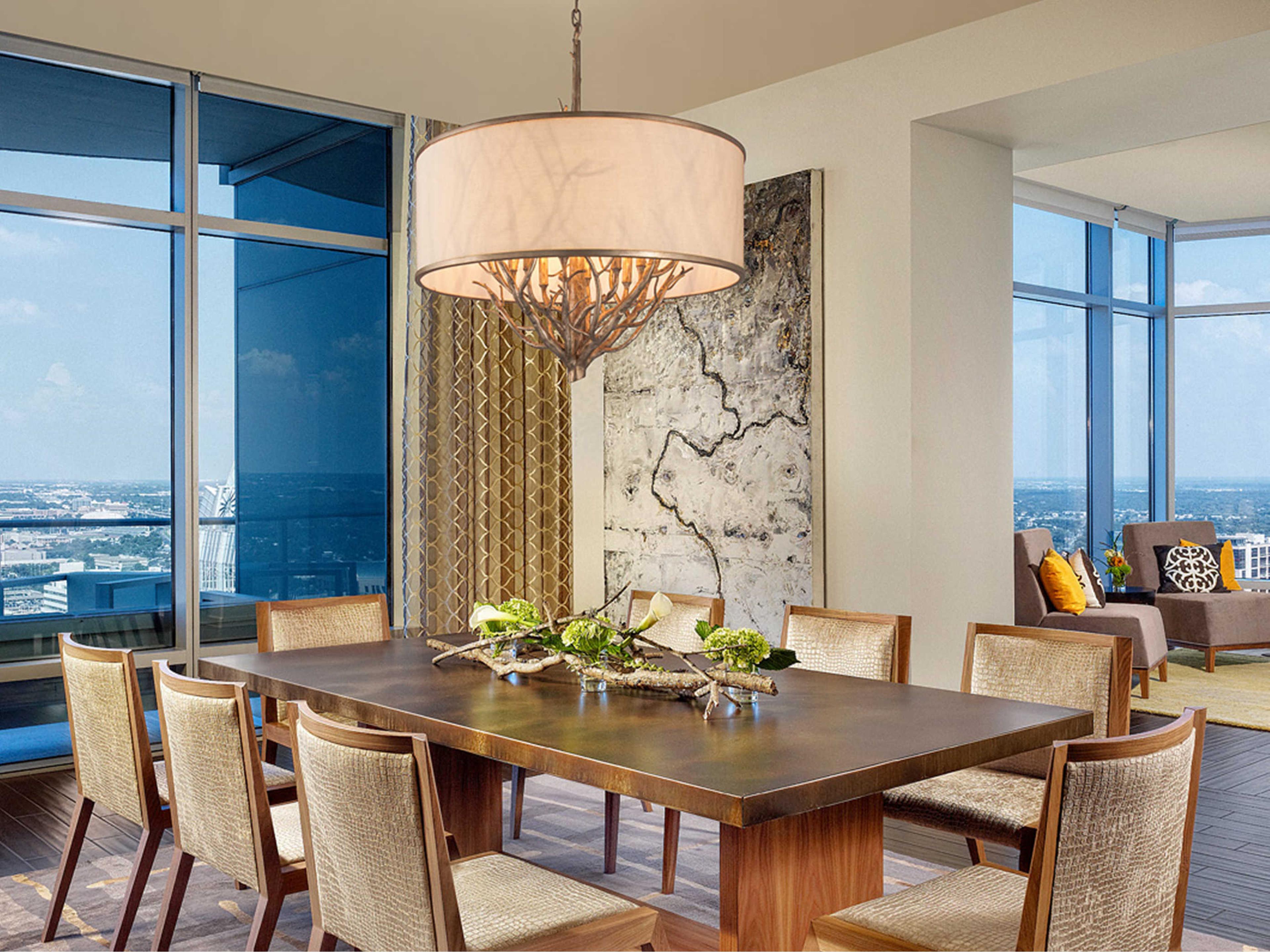 Troy Lighting Whitman 6-Light Vienna Bronze Drum Chandelier