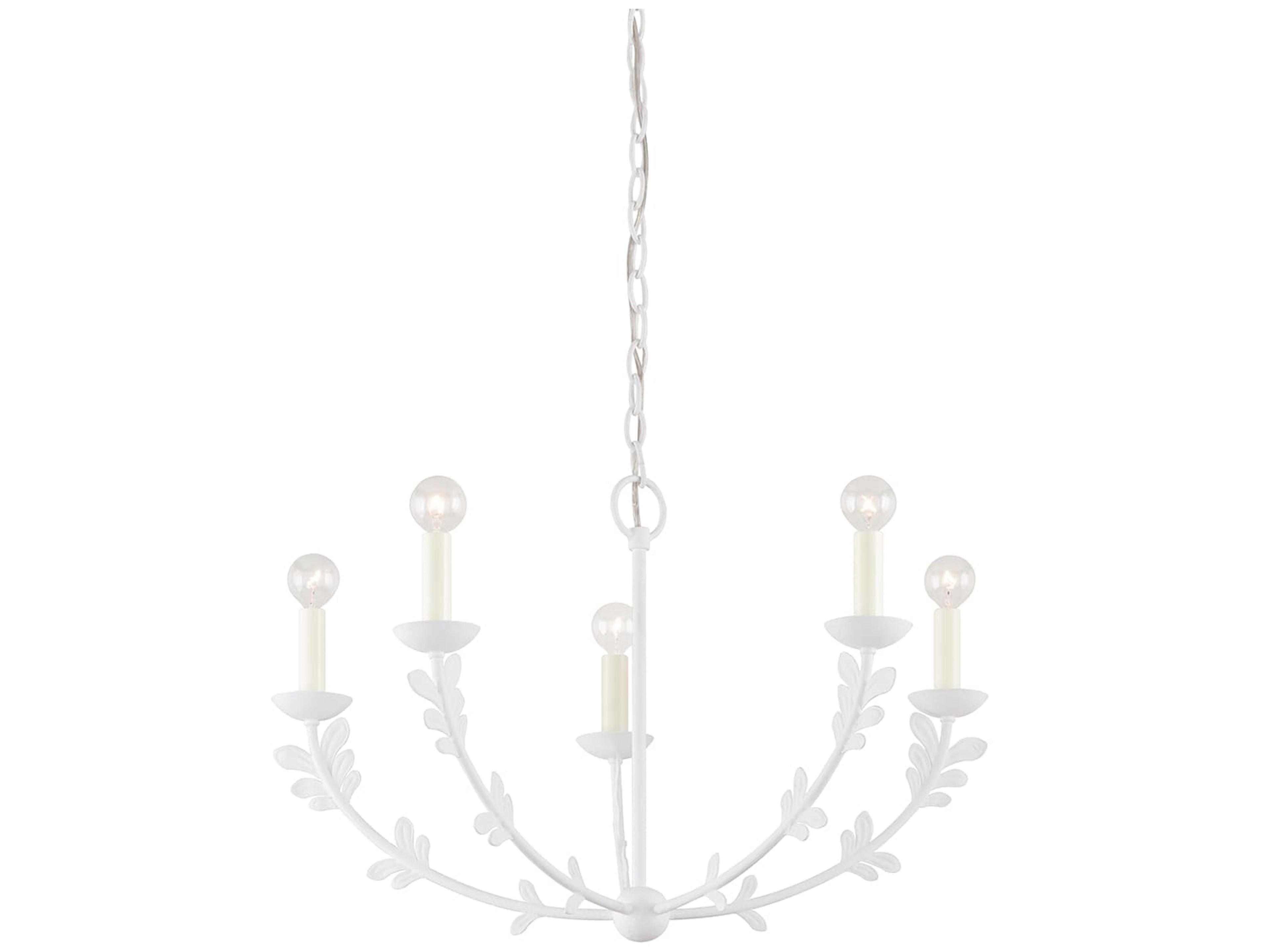 Florian Chandelier in Gesso White A Modern Organic Fixture