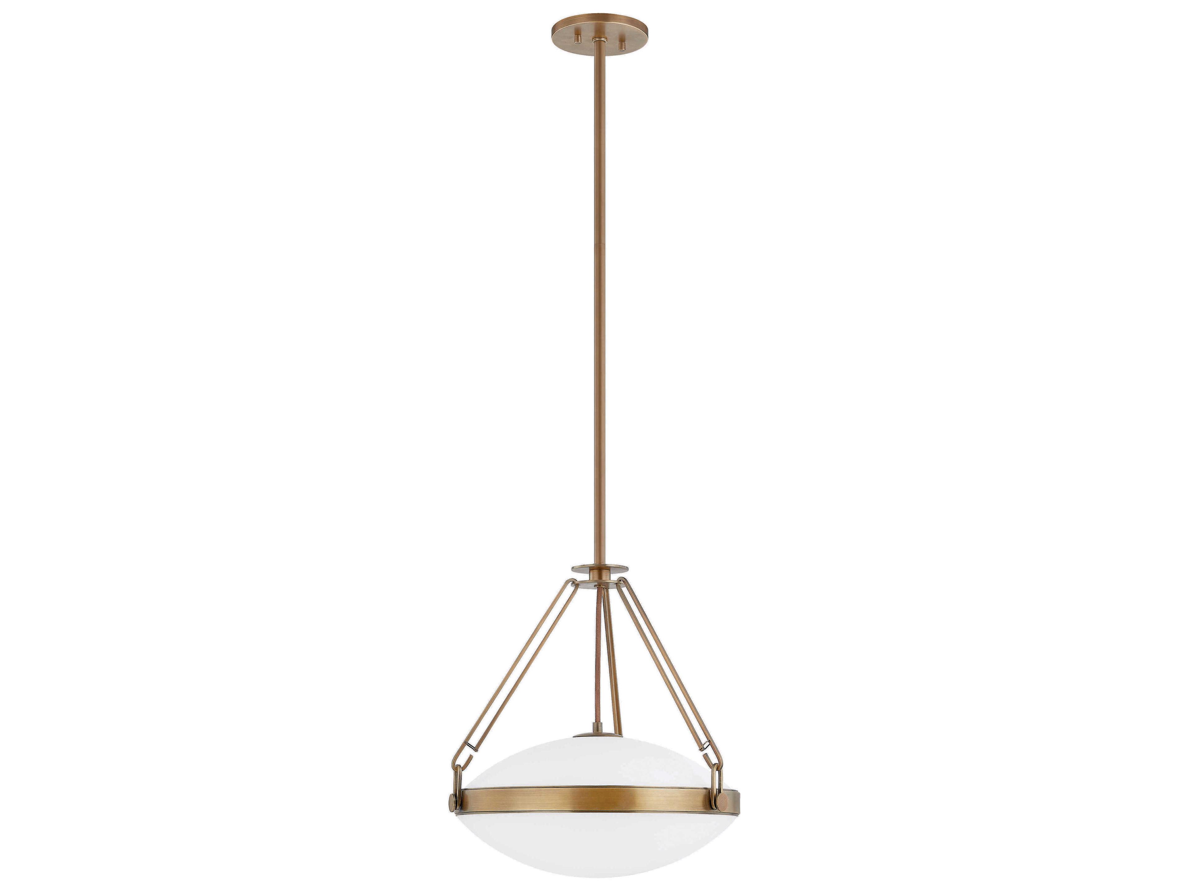 Troy Lighting Kade 1-Light Patina Brass Pendant