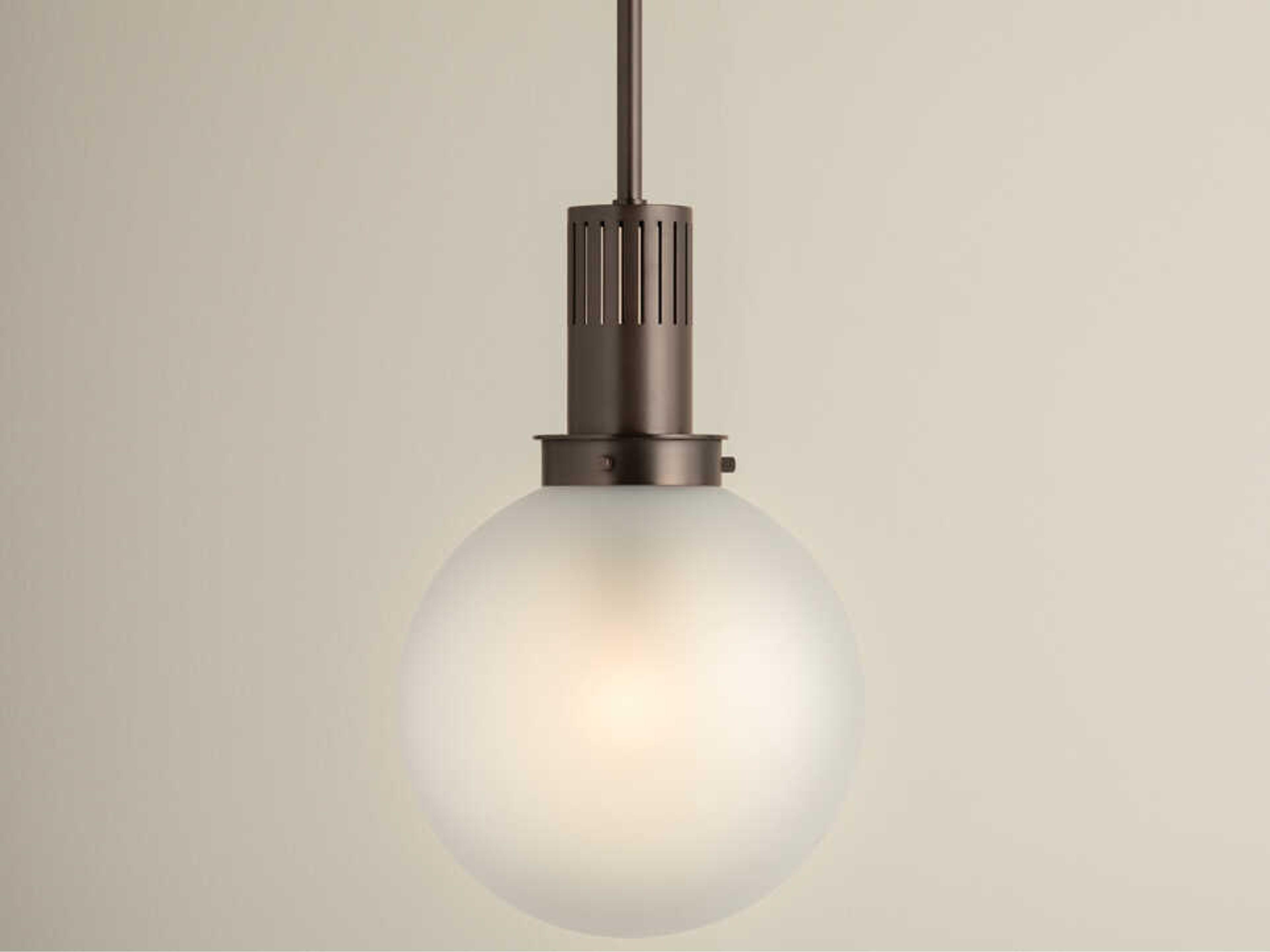 Troy Lighting Tobias 1-Light Bronze Globe Pendant