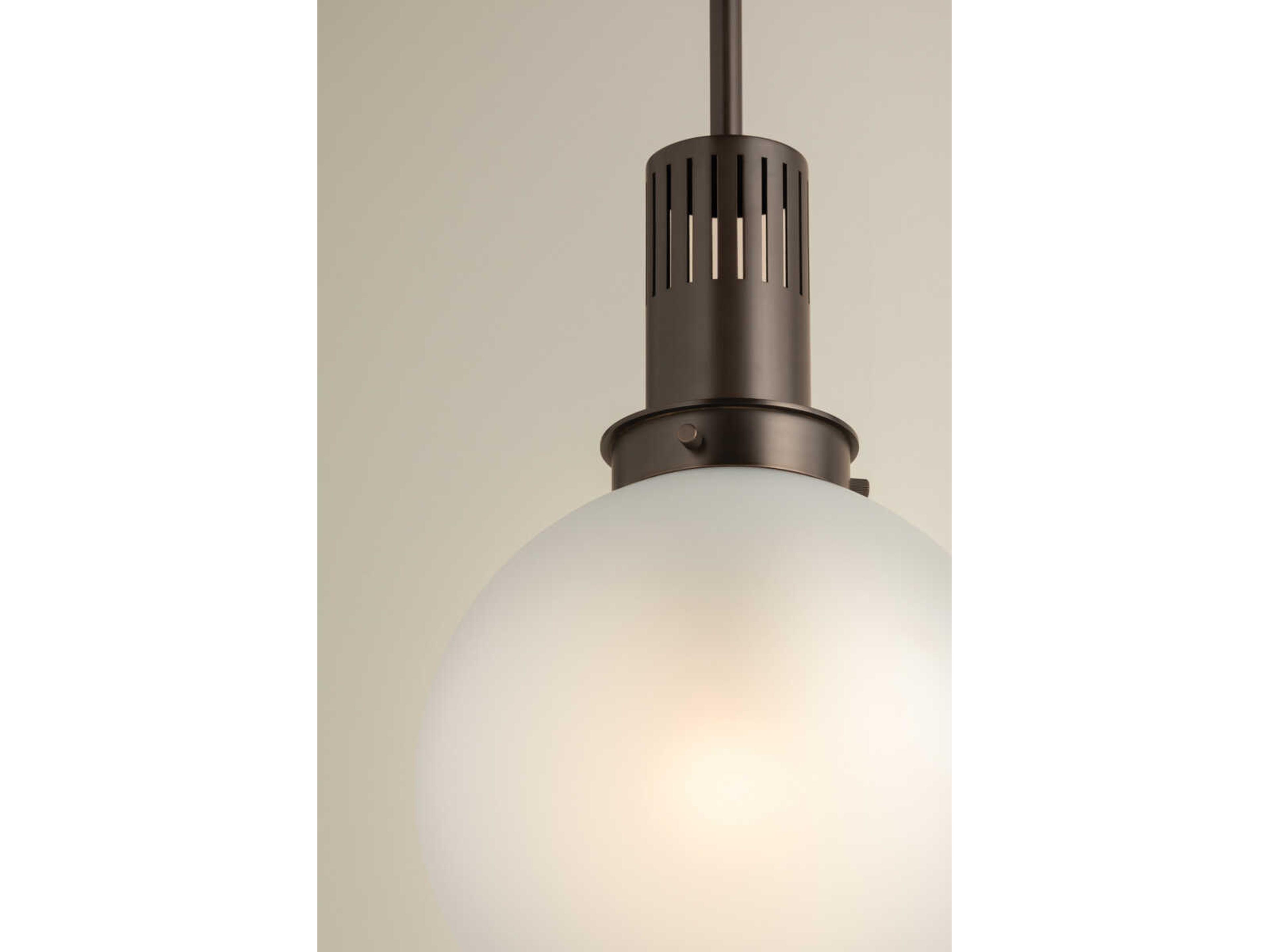 Troy Lighting Tobias 1-Light Bronze Globe Pendant