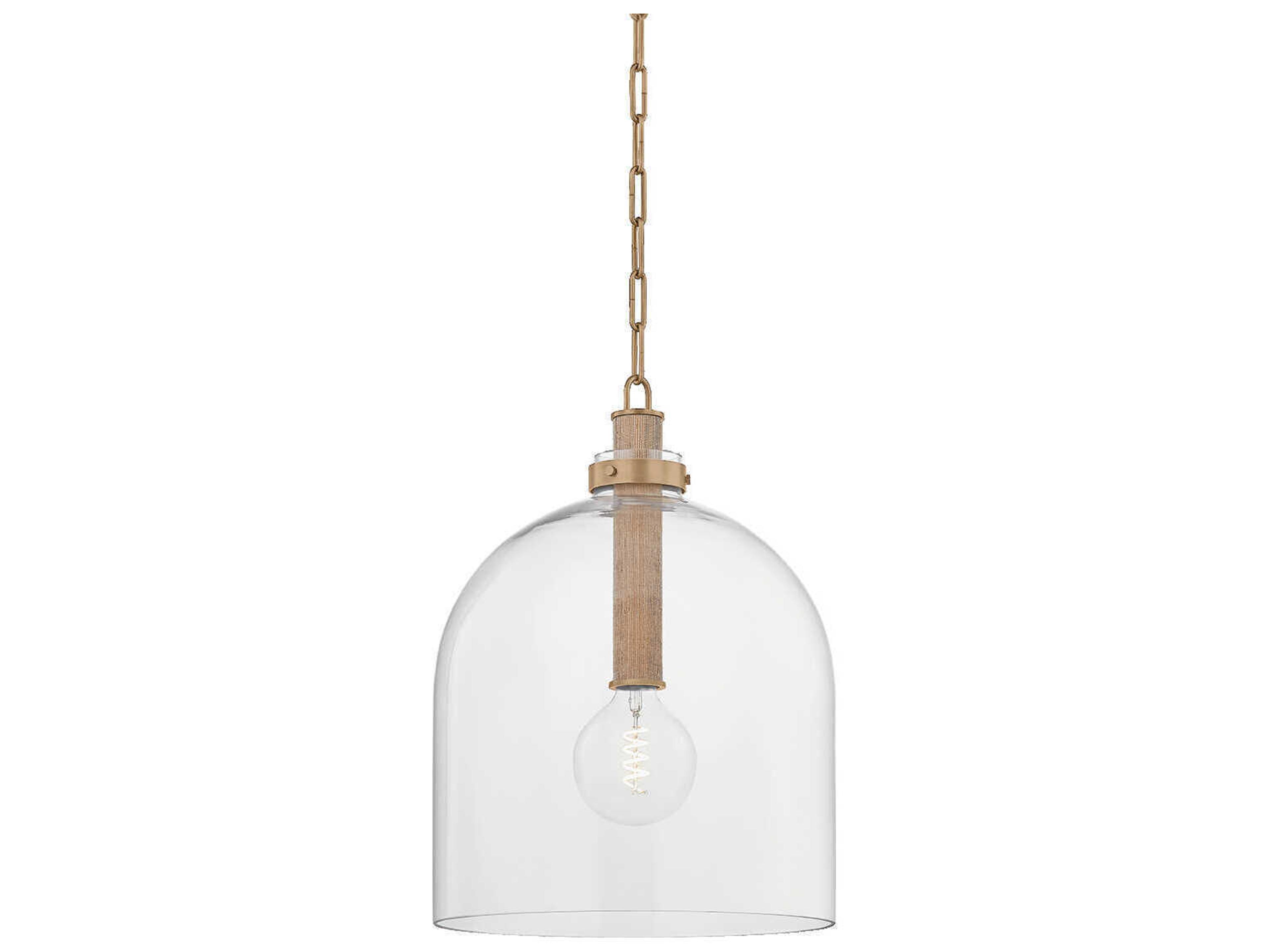 Kori 1-Light Patina Brass Cylinder Pendant