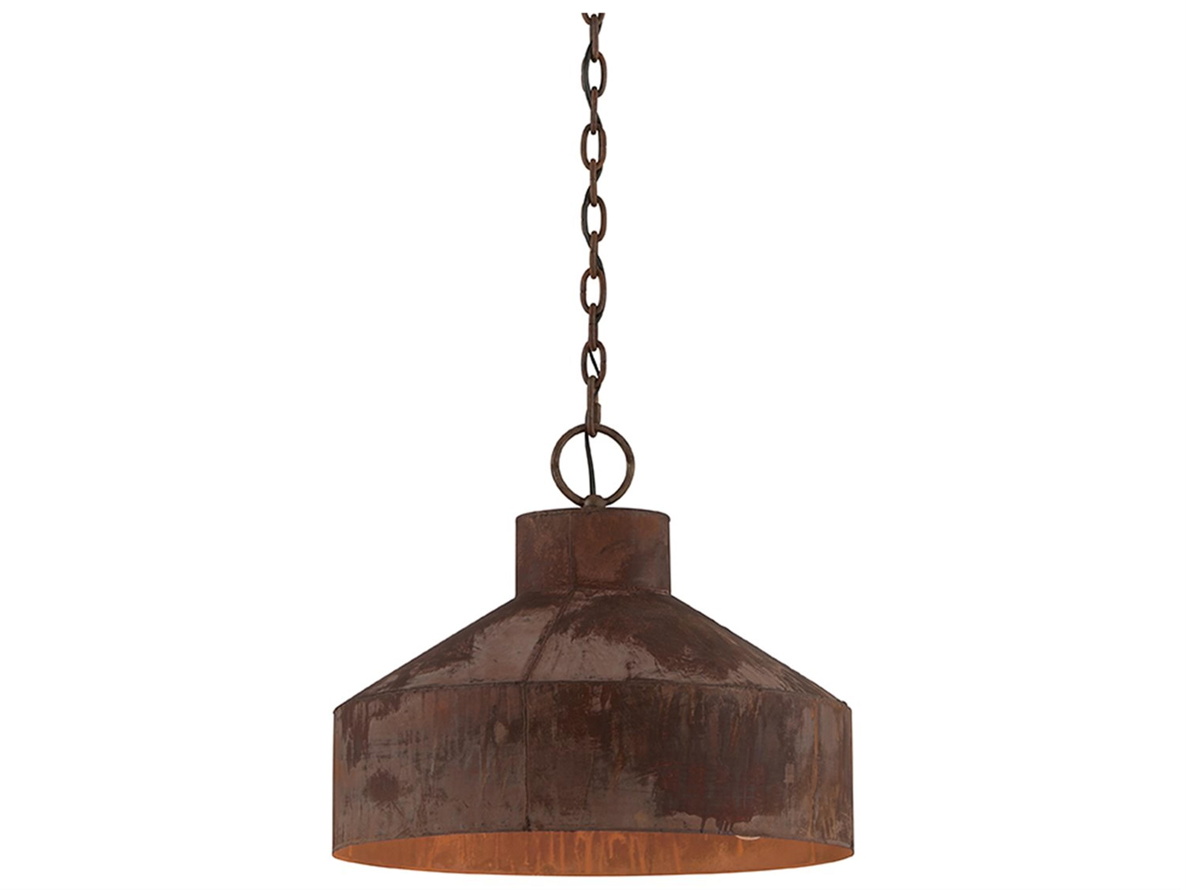 Rise & Shine 3-Light Rust Patina Brown Bell Pendant