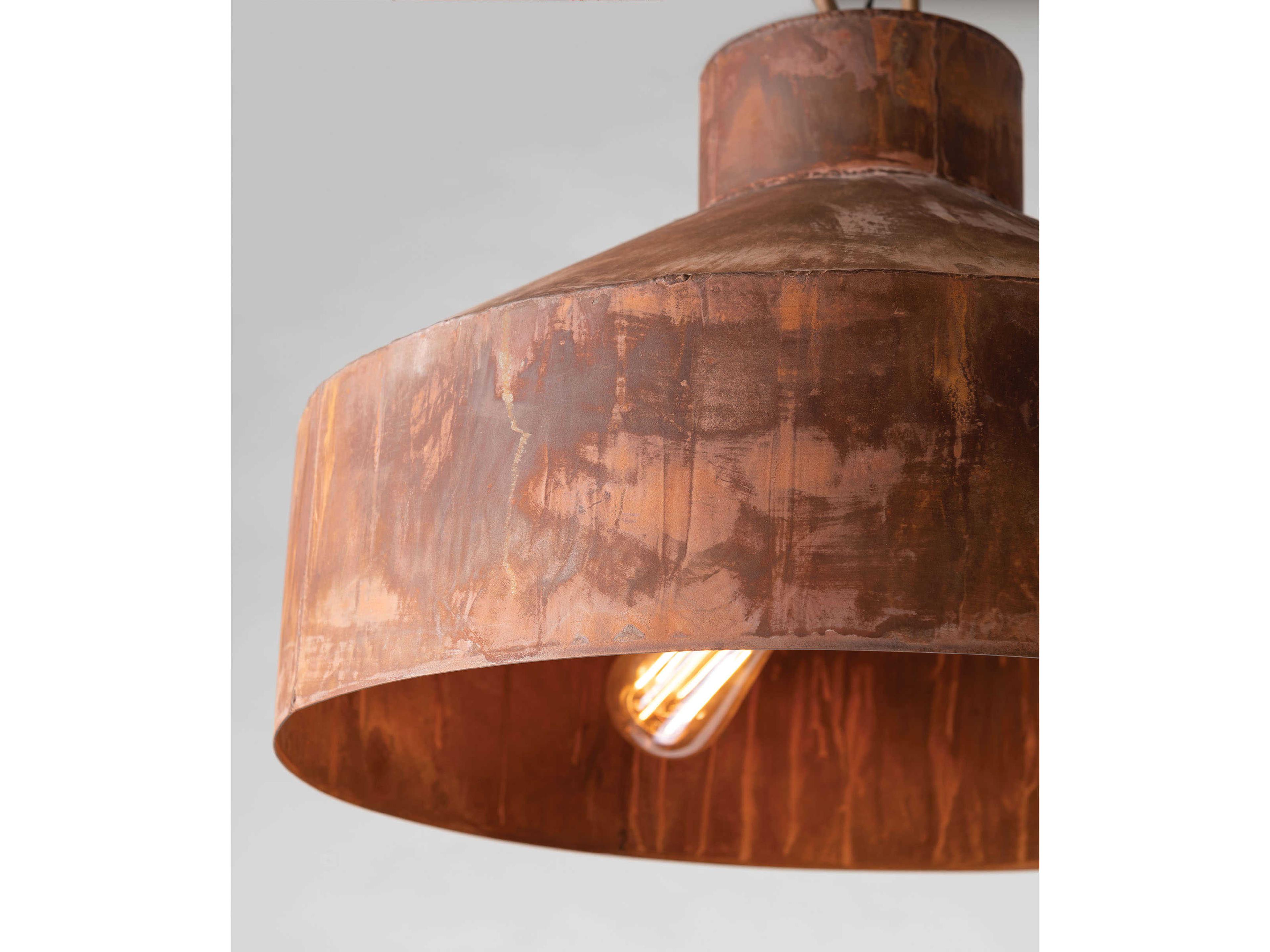 Troy Lighting Rise & Shine 4-Light Rust Patina Brown Bell Pendant