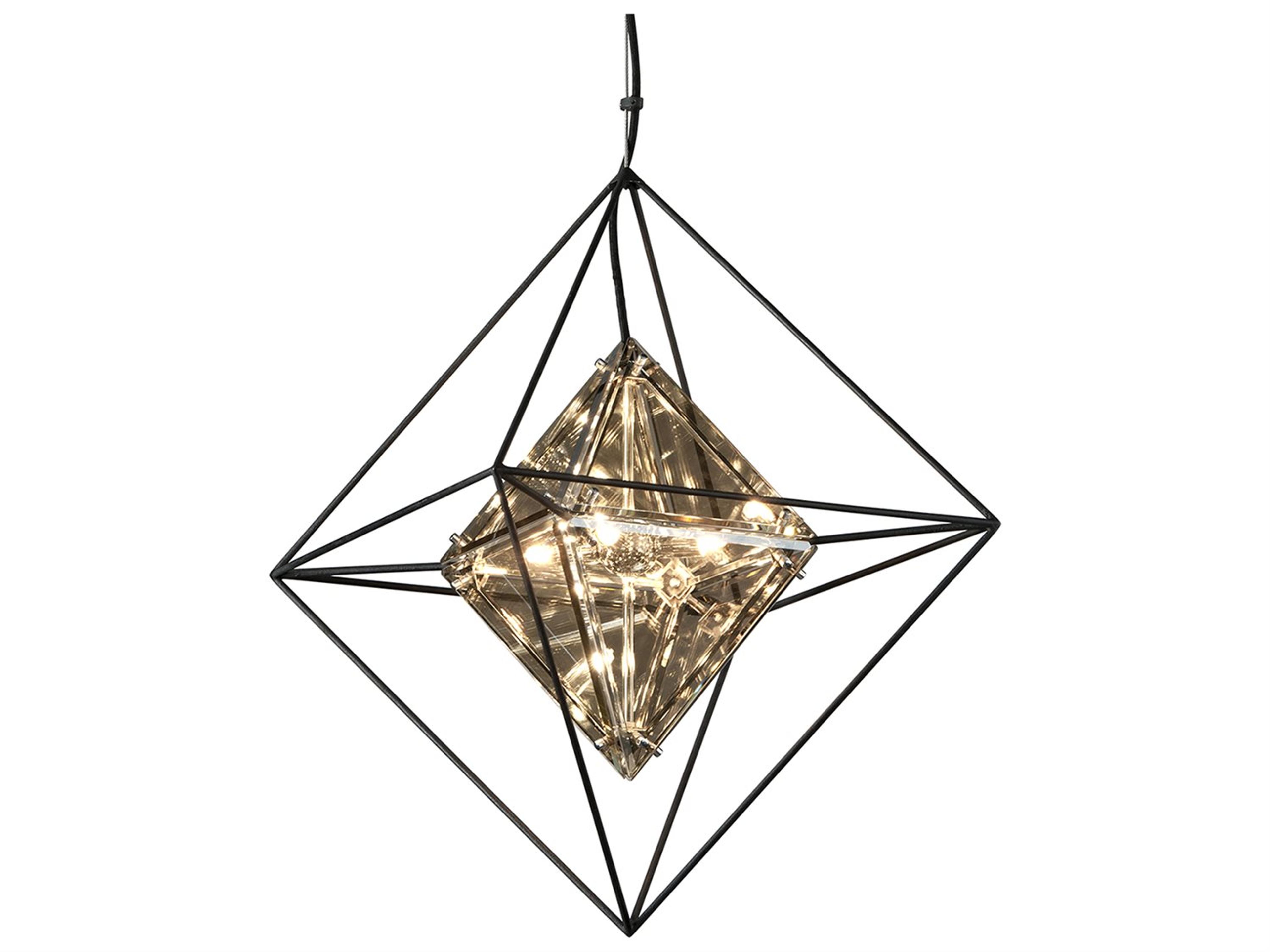 Epic 4-Light Pendant Forged Iron Geometric Chandelier