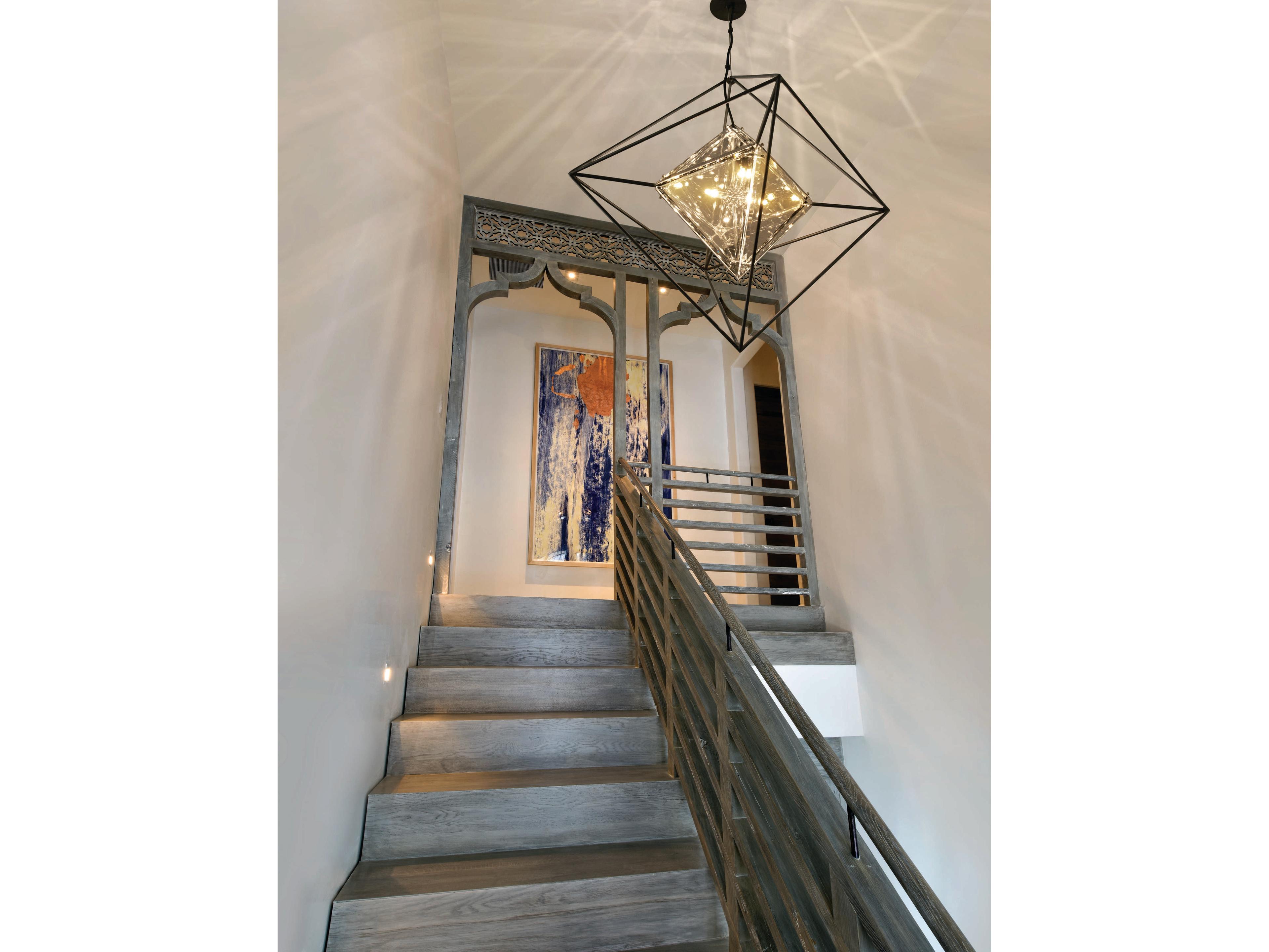 Troy Lighting Epic 8-Light Forged Iron Black Glass Pendant