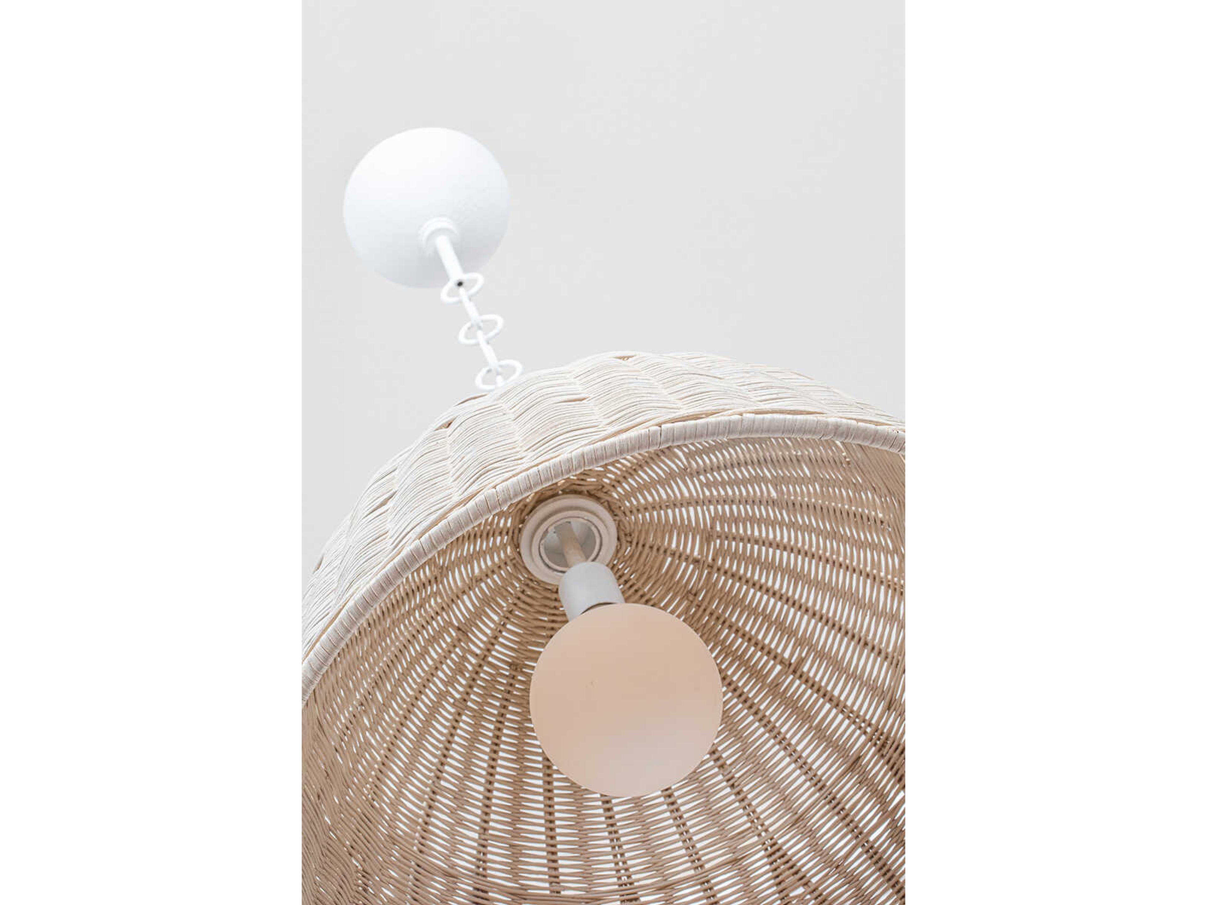 Troy Lighting Kahn 1-Light Gesso White Dome Pendant