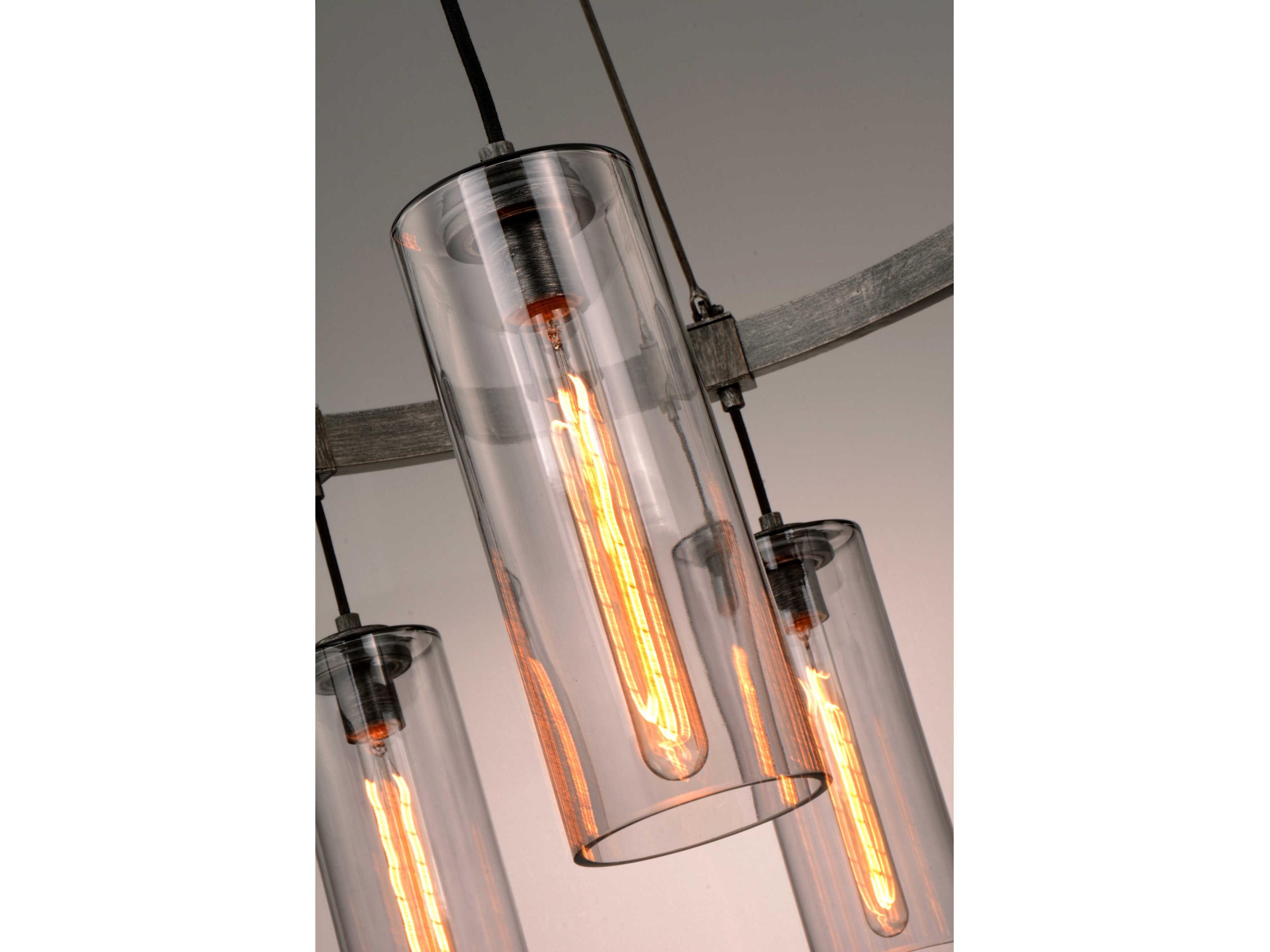 Troy Lighting Union Square 8-Light Graphite Gray Cylinder Pendant