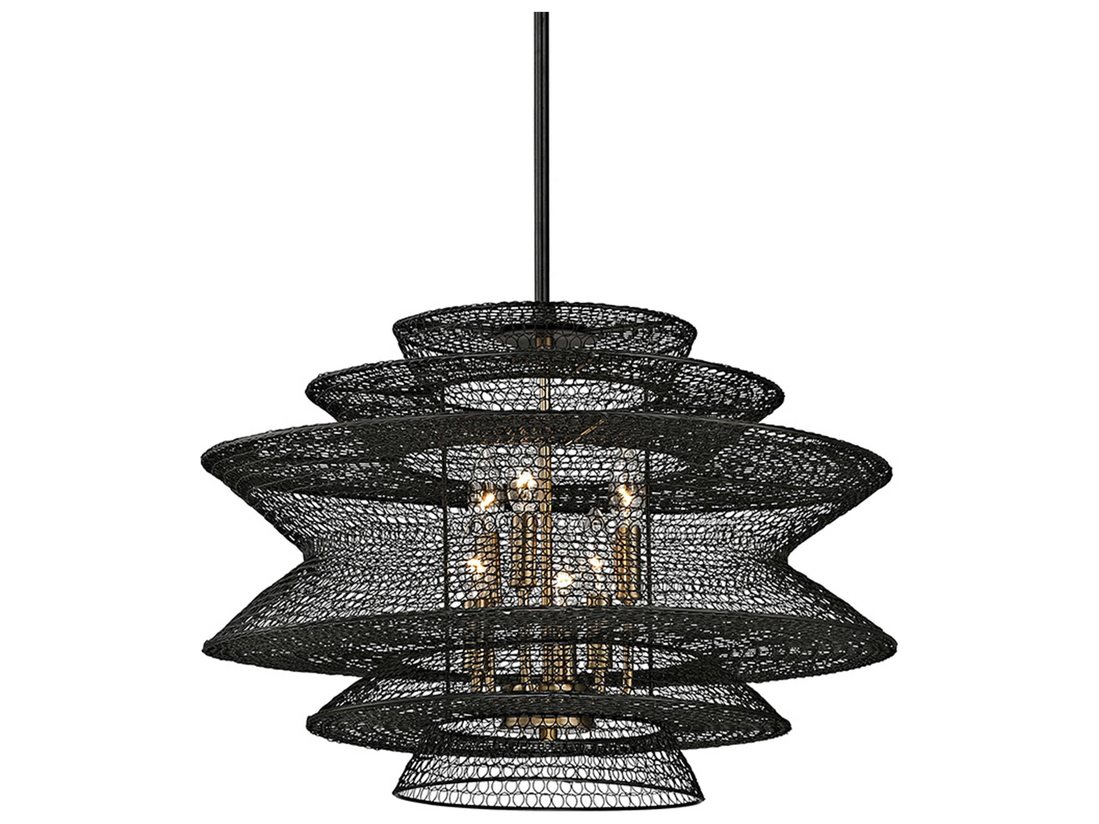 Troy Lighting Kokoro 6-Light Bronze Candelabra Chandelier