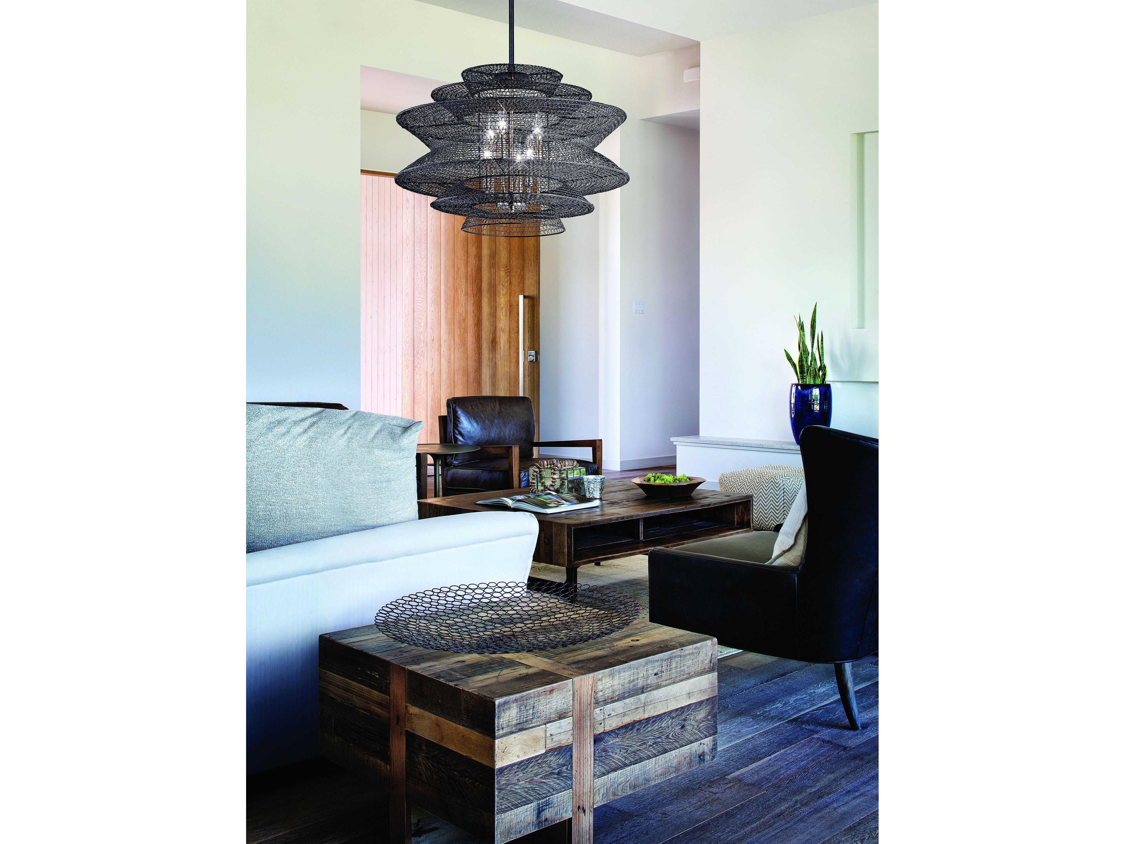 Troy Lighting Kokoro 6-Light Bronze Candelabra Chandelier