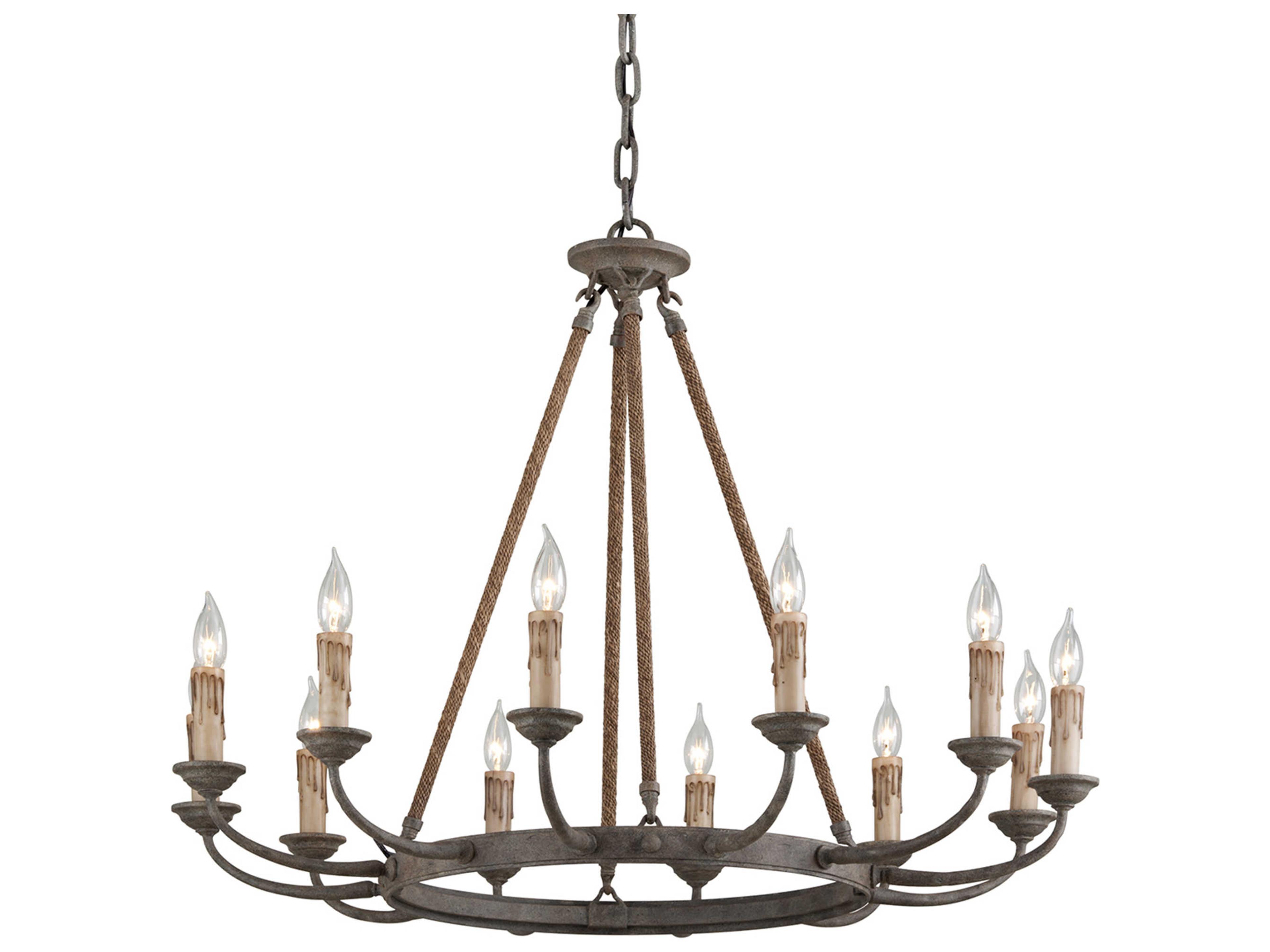 Troy Lighting Cyrano 12-Light Earthen Bronze Candelabra Chandelier