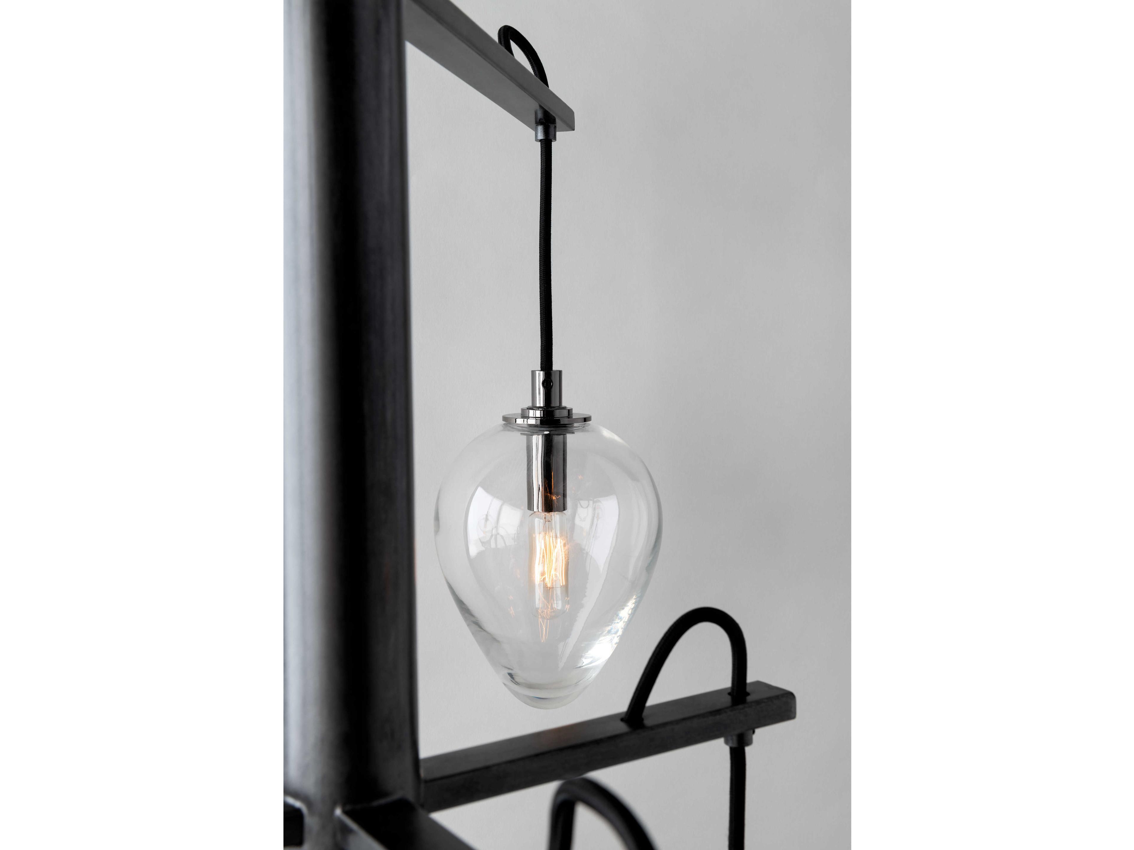 Troy Lighting Brixton 9-Light Gunmetal Glass Tiered Pendant