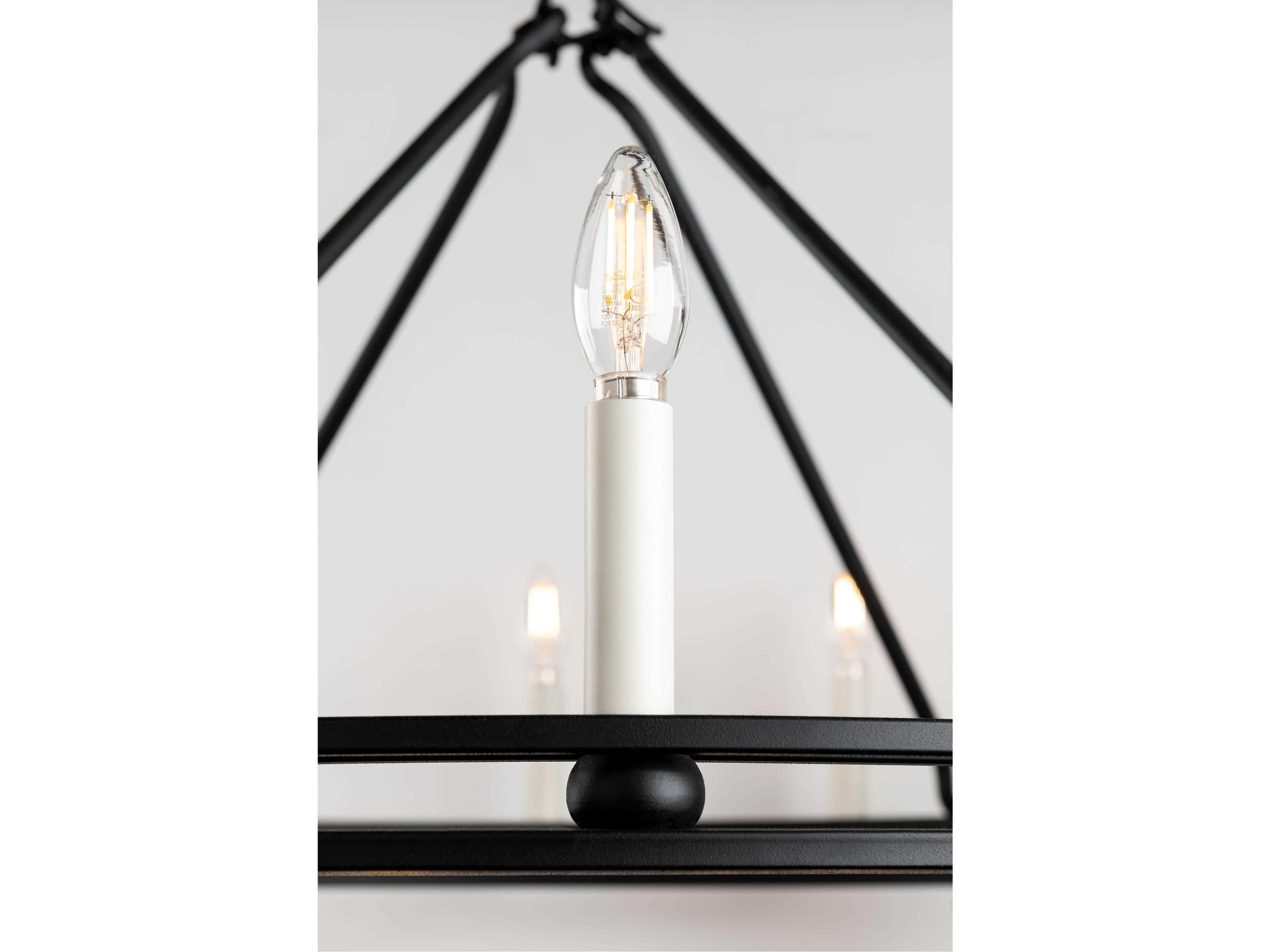 Troy Lighting Sutton 20-Light Textured Black Candelabra Tiered Chandelier