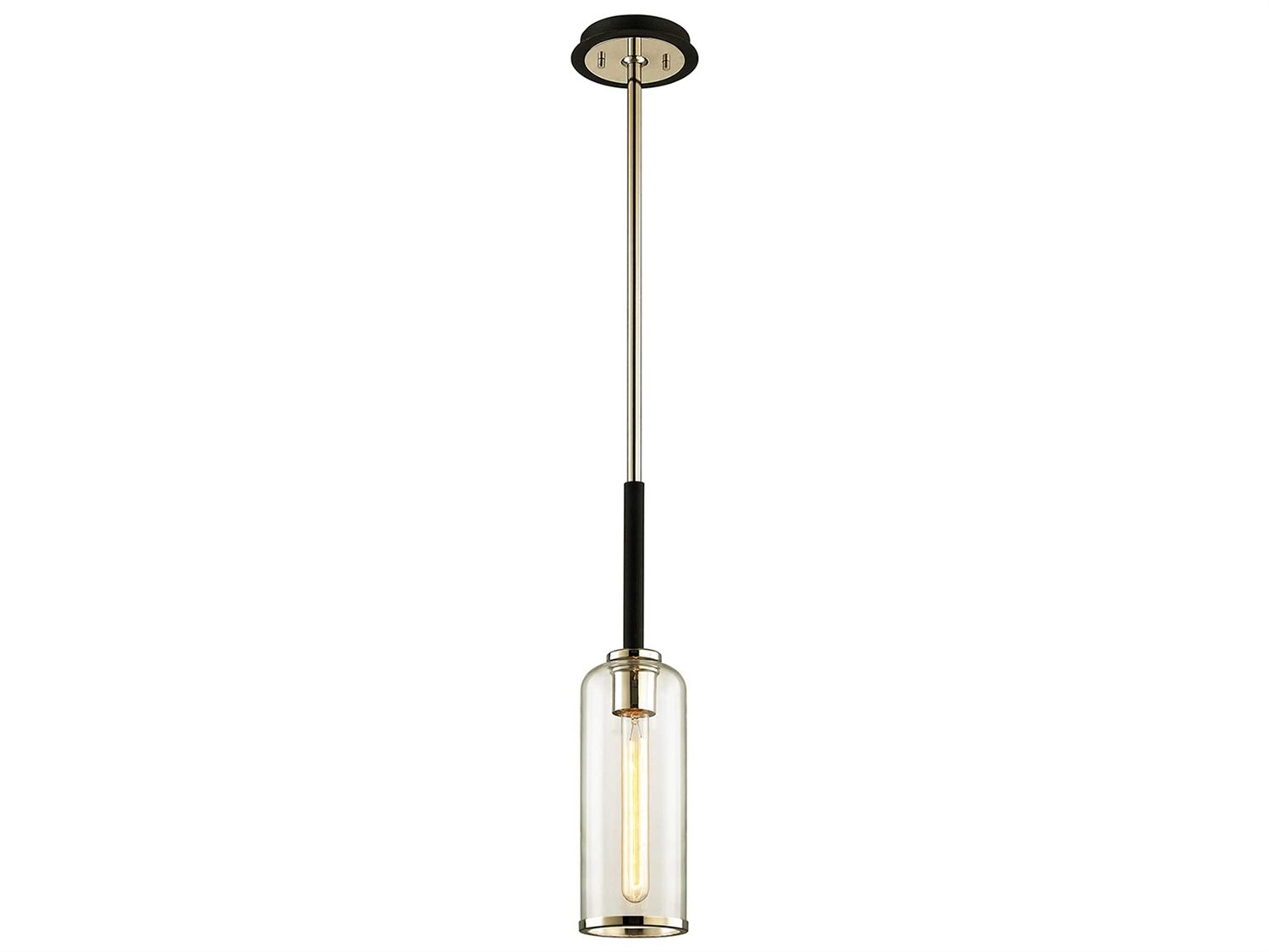 Aeon 1-Light Carbide Black Glass Cylinder Mini Pendant