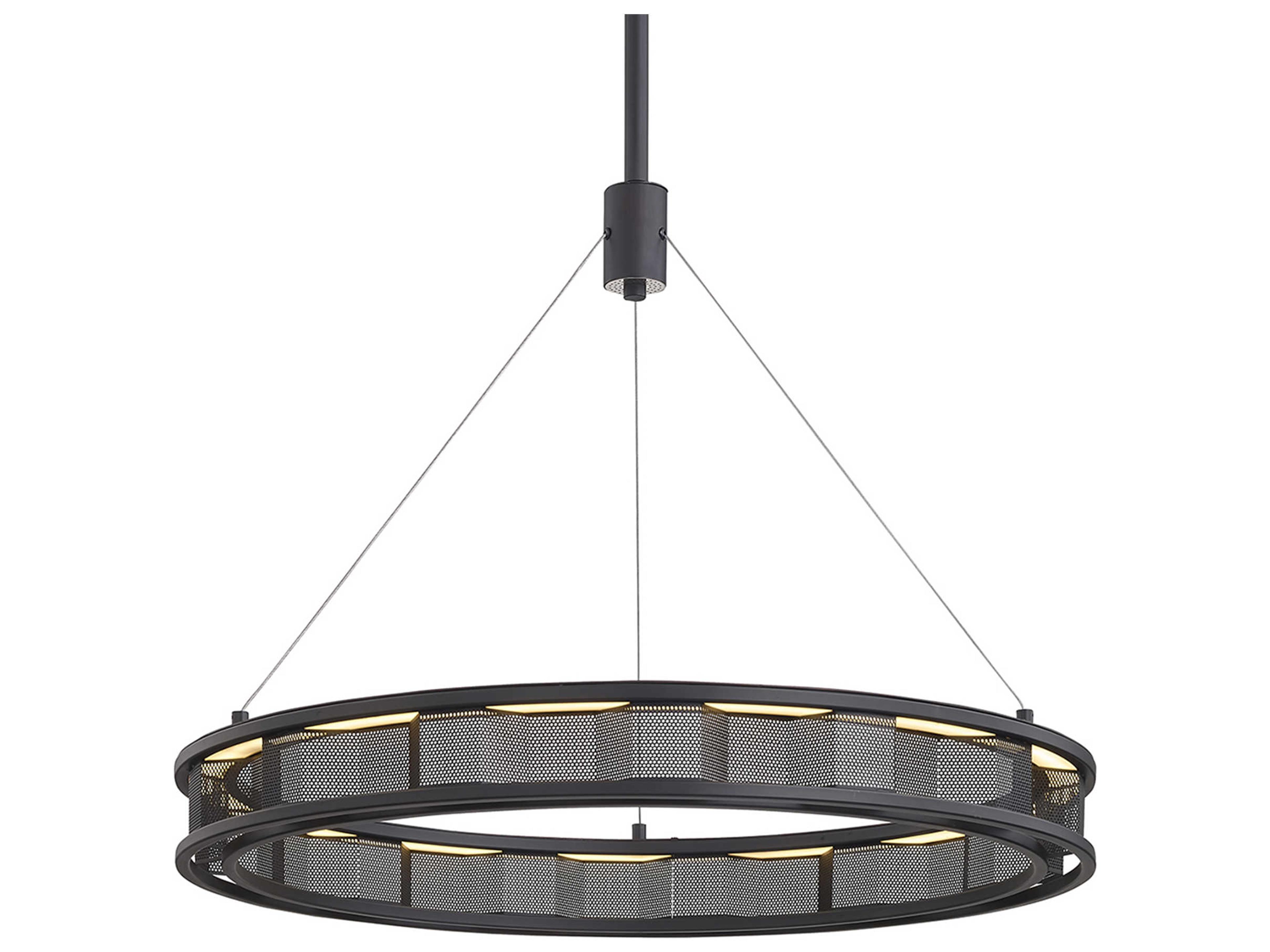 Troy Lighting Fuze 1-Light Modern Bronze Round Pendant