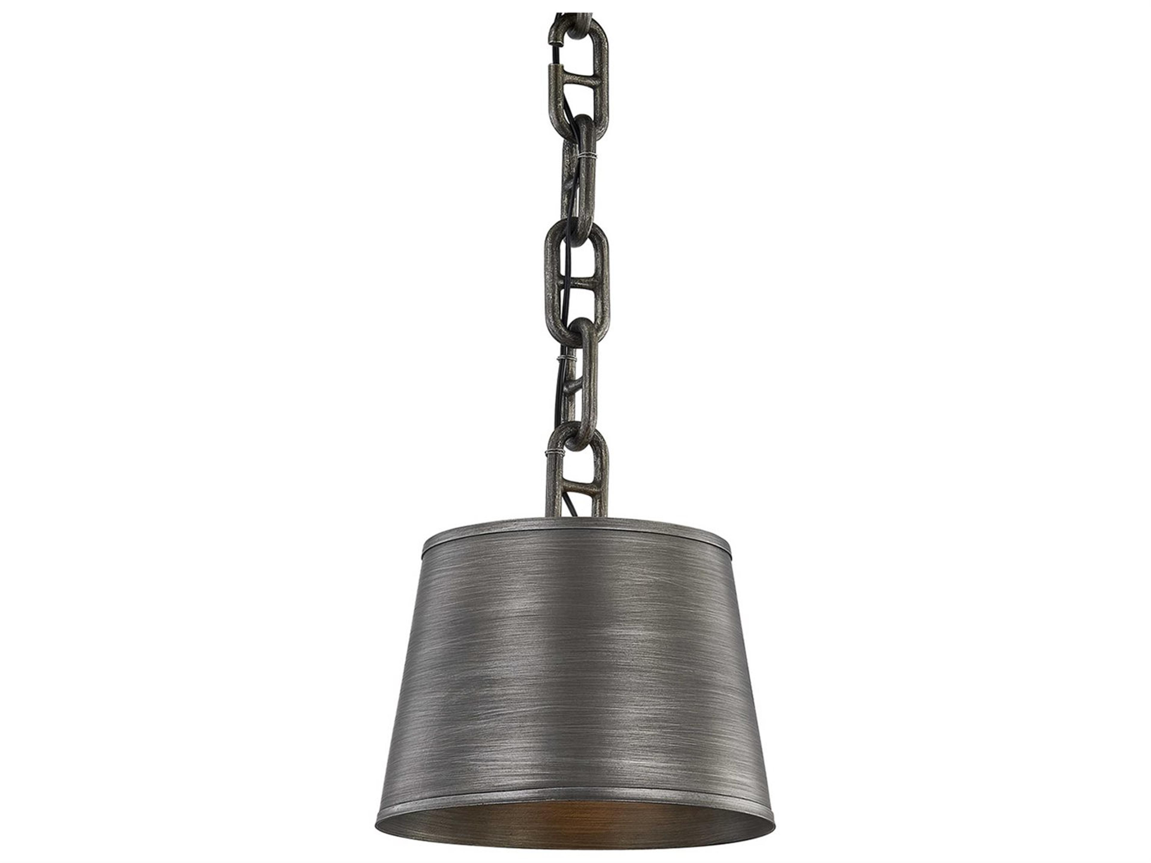 Admirals Row 1-Light Antique Pewter Empire Pendant