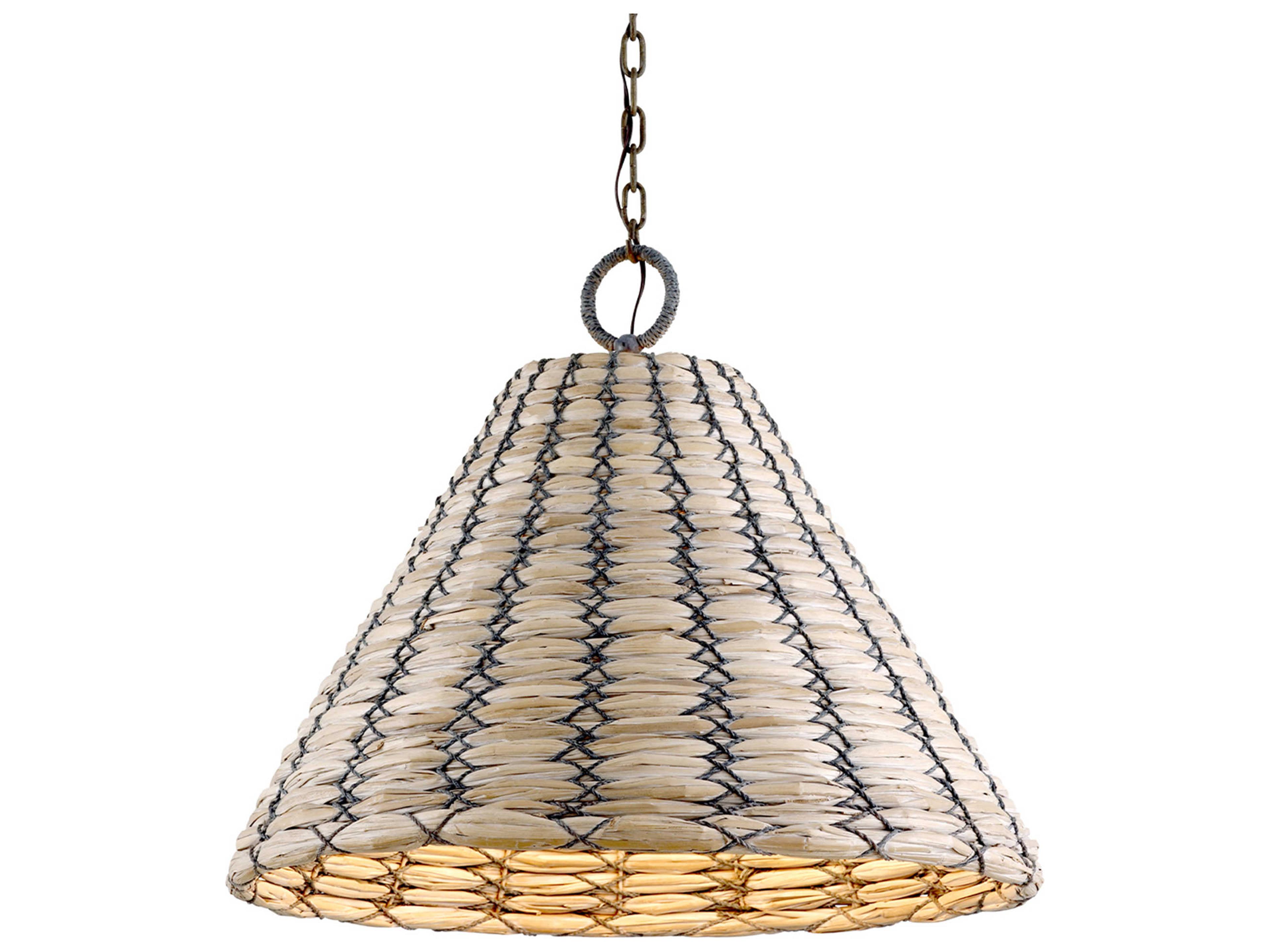 Troy Lighting Solana 1-Light Earthen Bronze Glass Empire Pendant