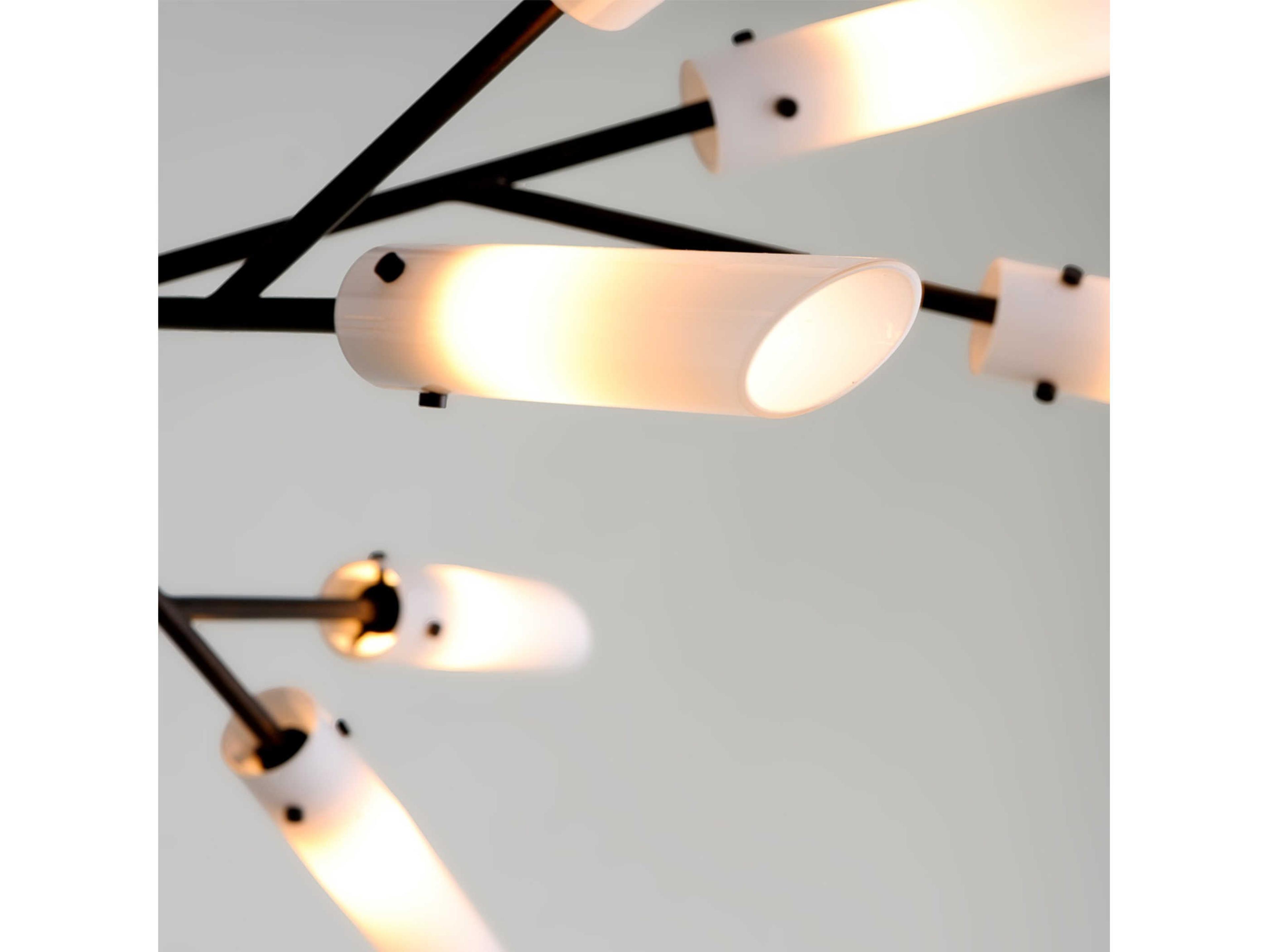 Troy Lighting High Line 12-Light Dark Bronze Glass Candelabra Chandelier