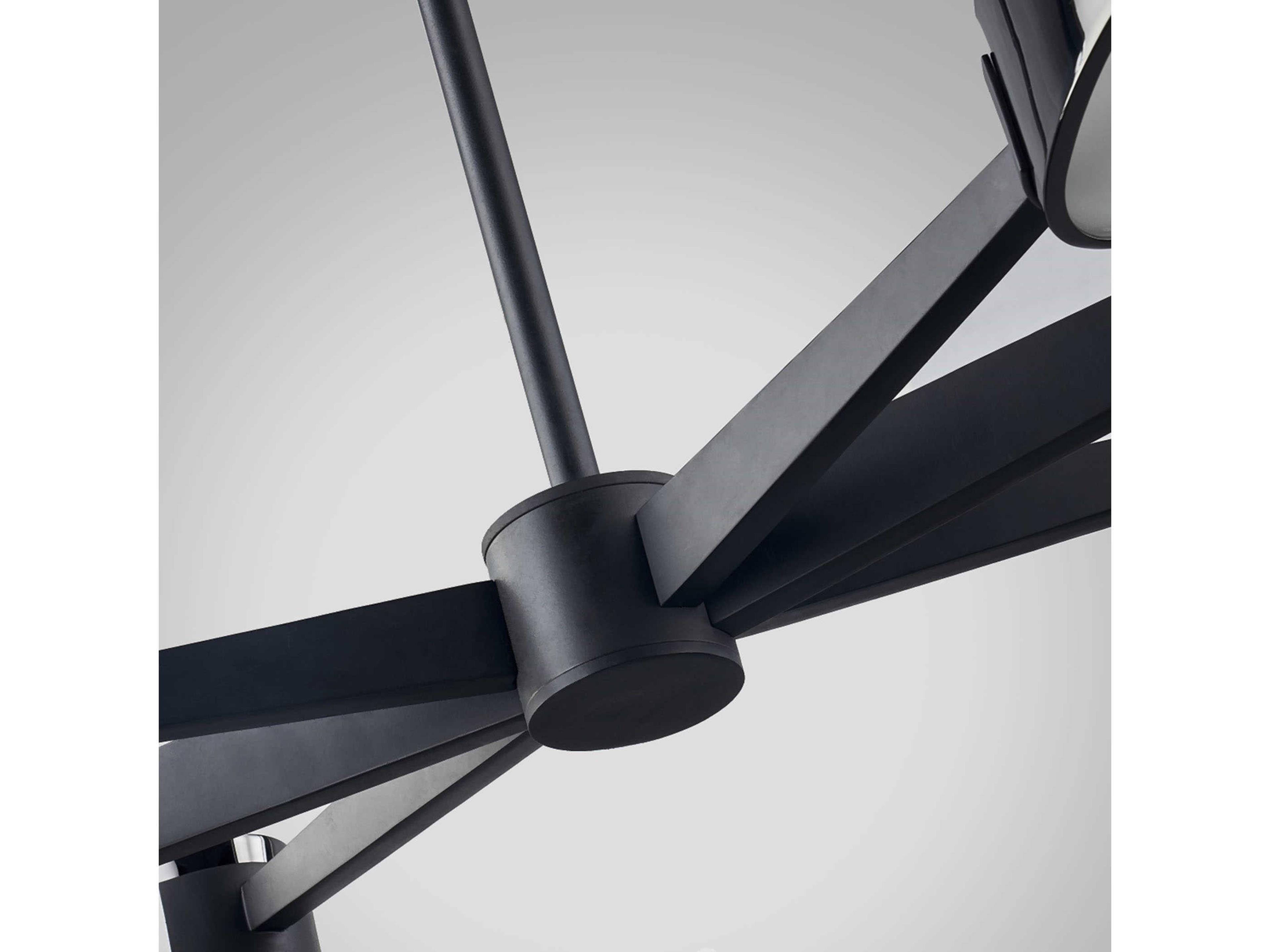 Troy Lighting Allisio 5-Light Carbide Black Chrome Glass Chandelier