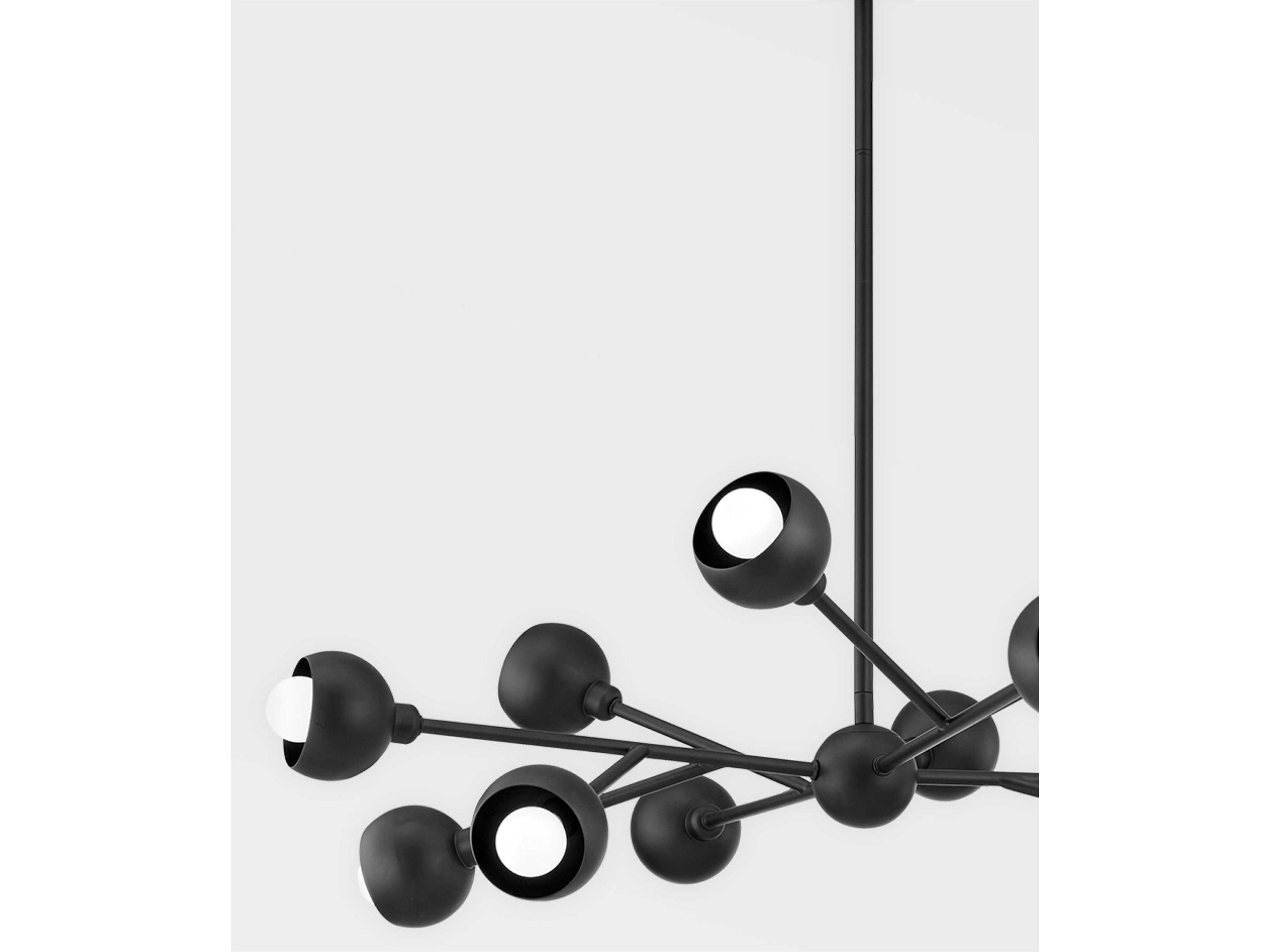 Troy Lighting Colt 12-Light Soft Black Sputnik Chandelier