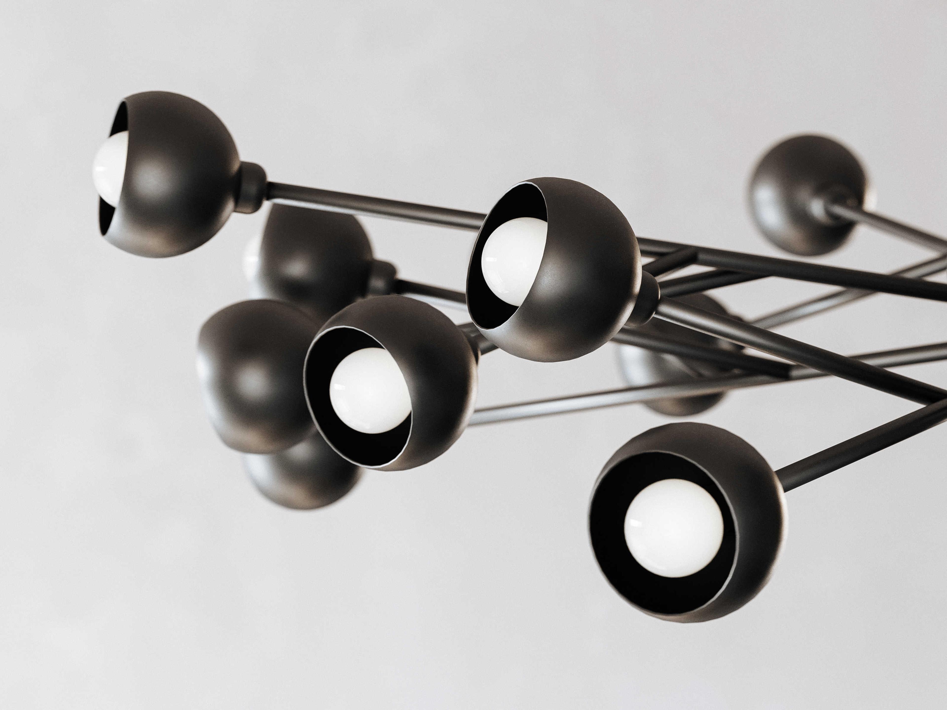 Troy Lighting Colt 24-Light Soft Black Sputnik Chandelier