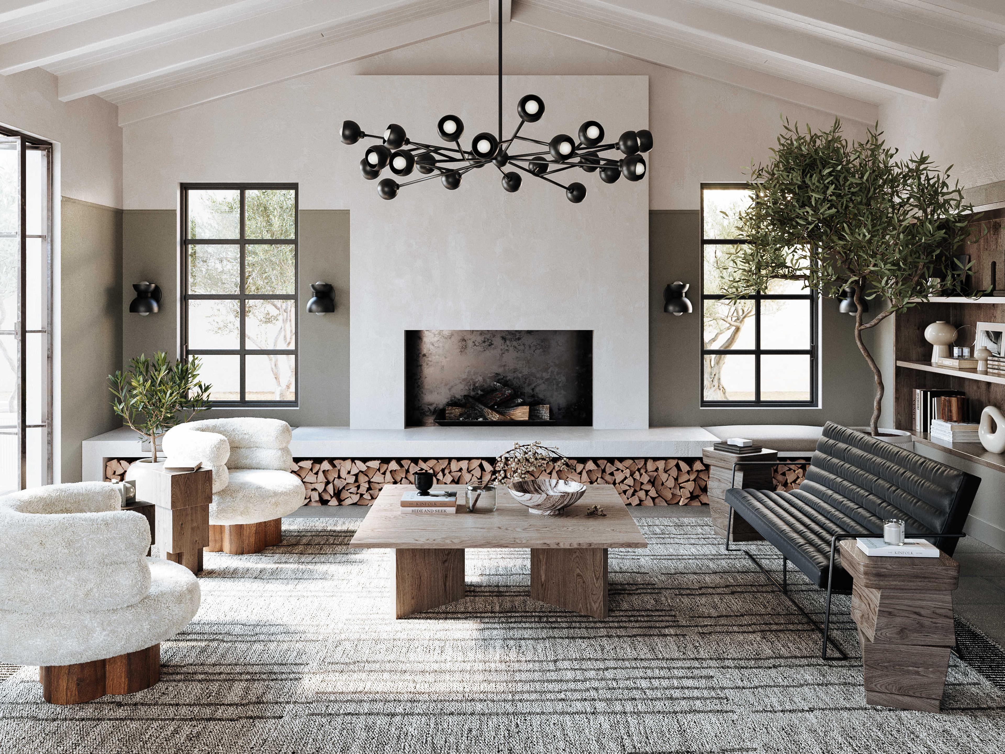 Troy Lighting Colt 24-Light Soft Black Sputnik Chandelier