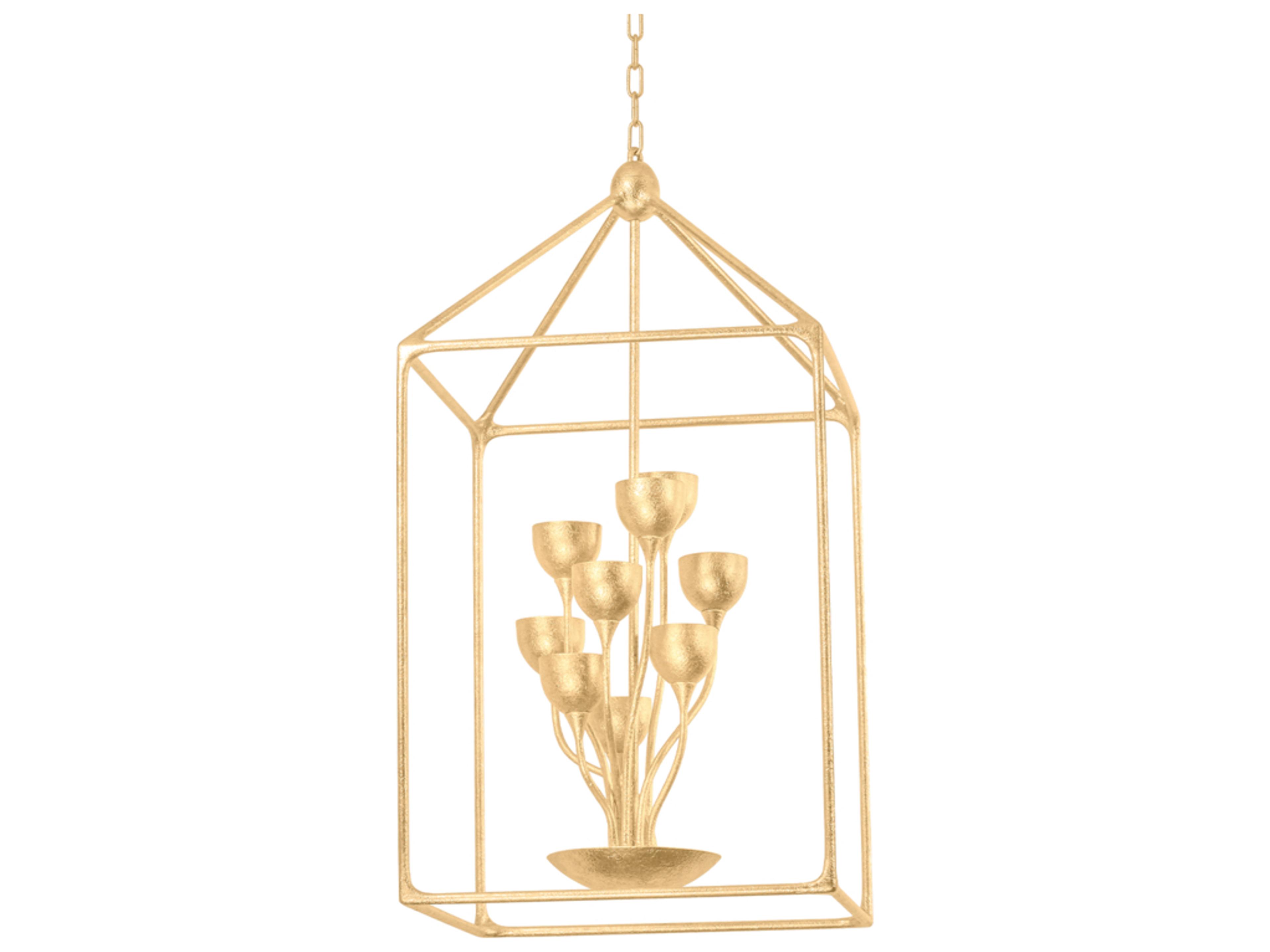 Westwood 12-Light Vintage Gold Leaf Pendant
