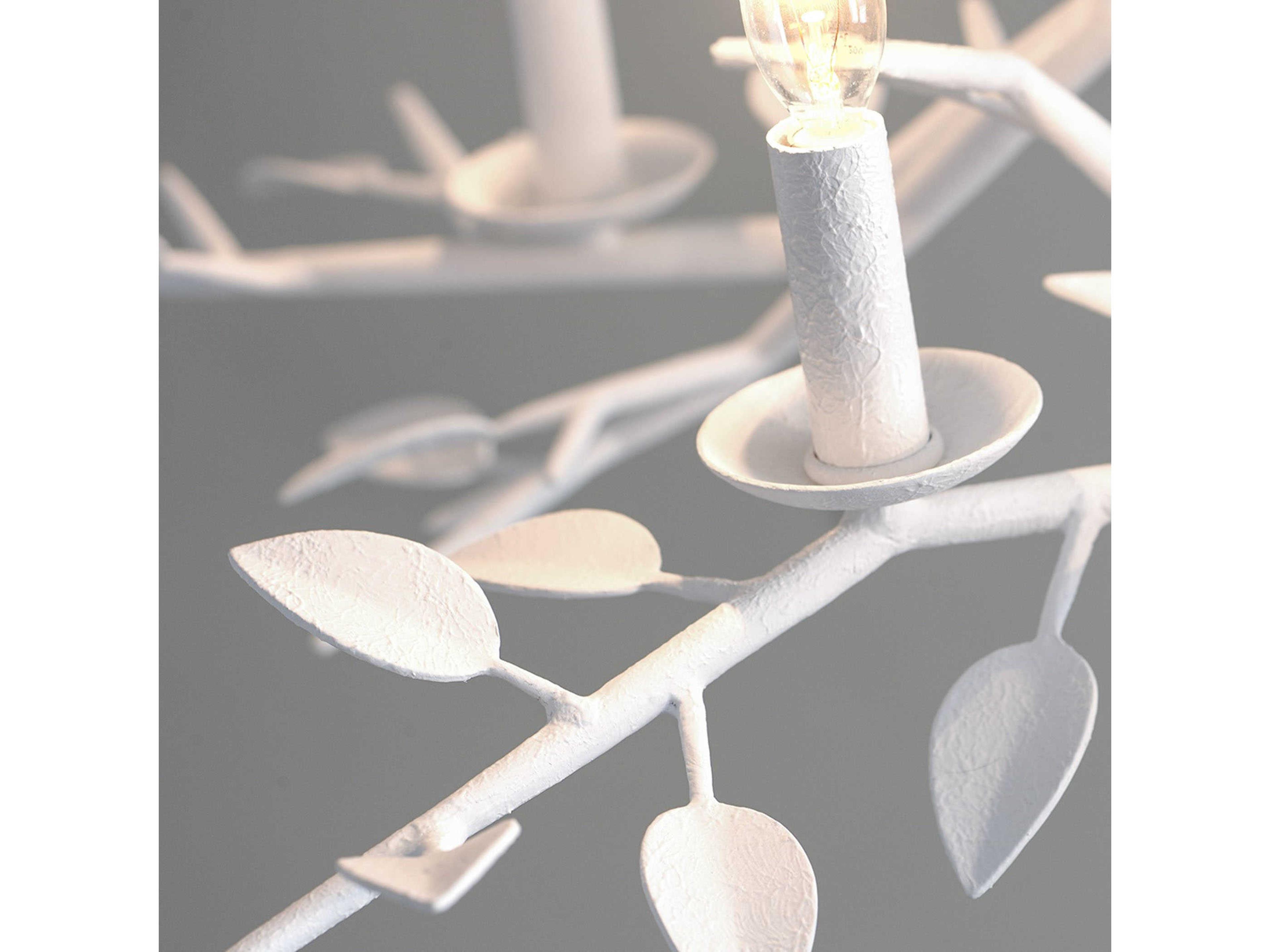 Troy Lighting Aubrey 6-Light Gesso White Candelabra Chandelier